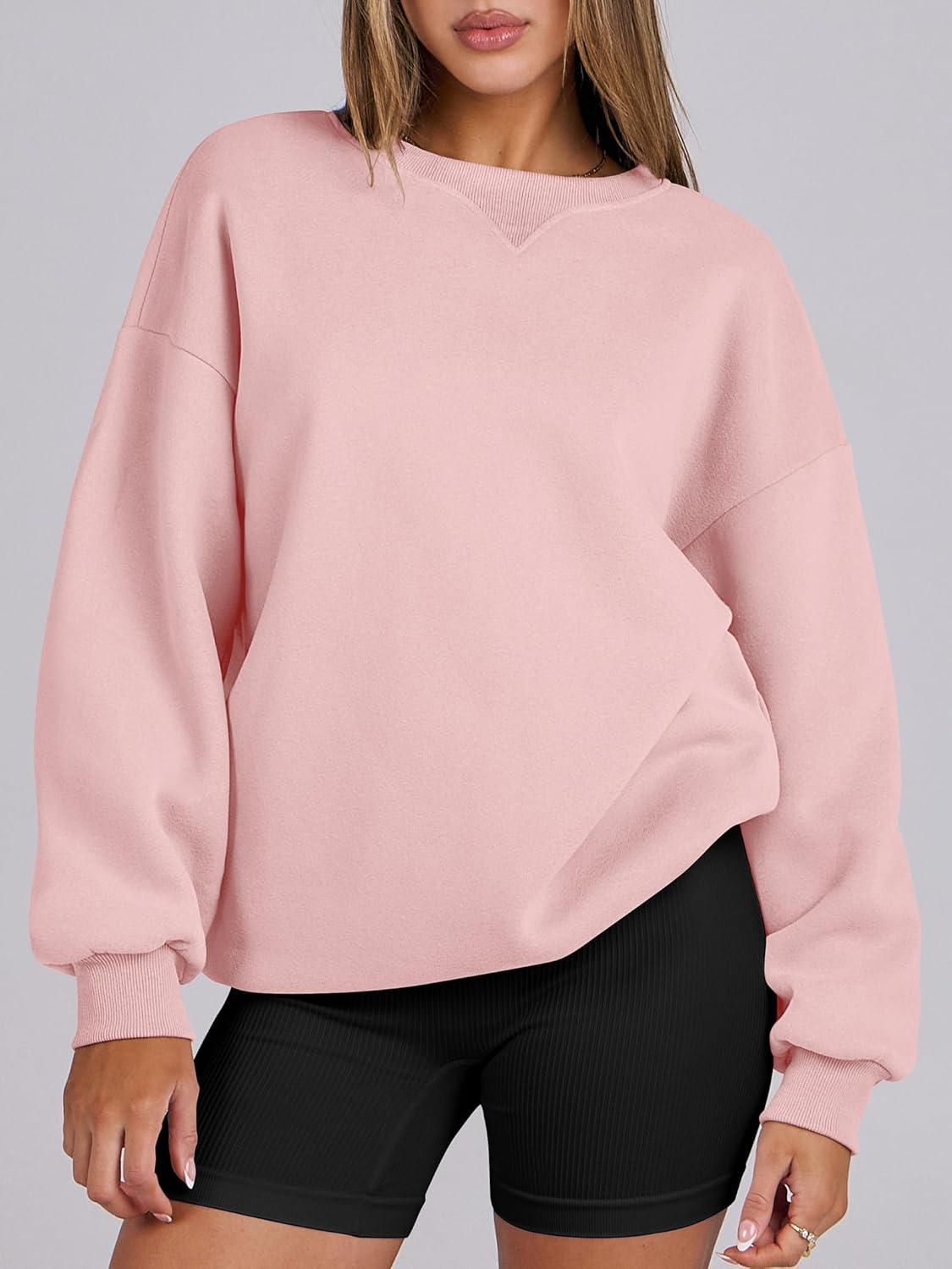 imageANRABESS Womens Oversized Sweatshirts Hoodies Crewneck Fleece Pullover Sweaters 2025 Fall Outfits Teen Girls Winter ClothesPink