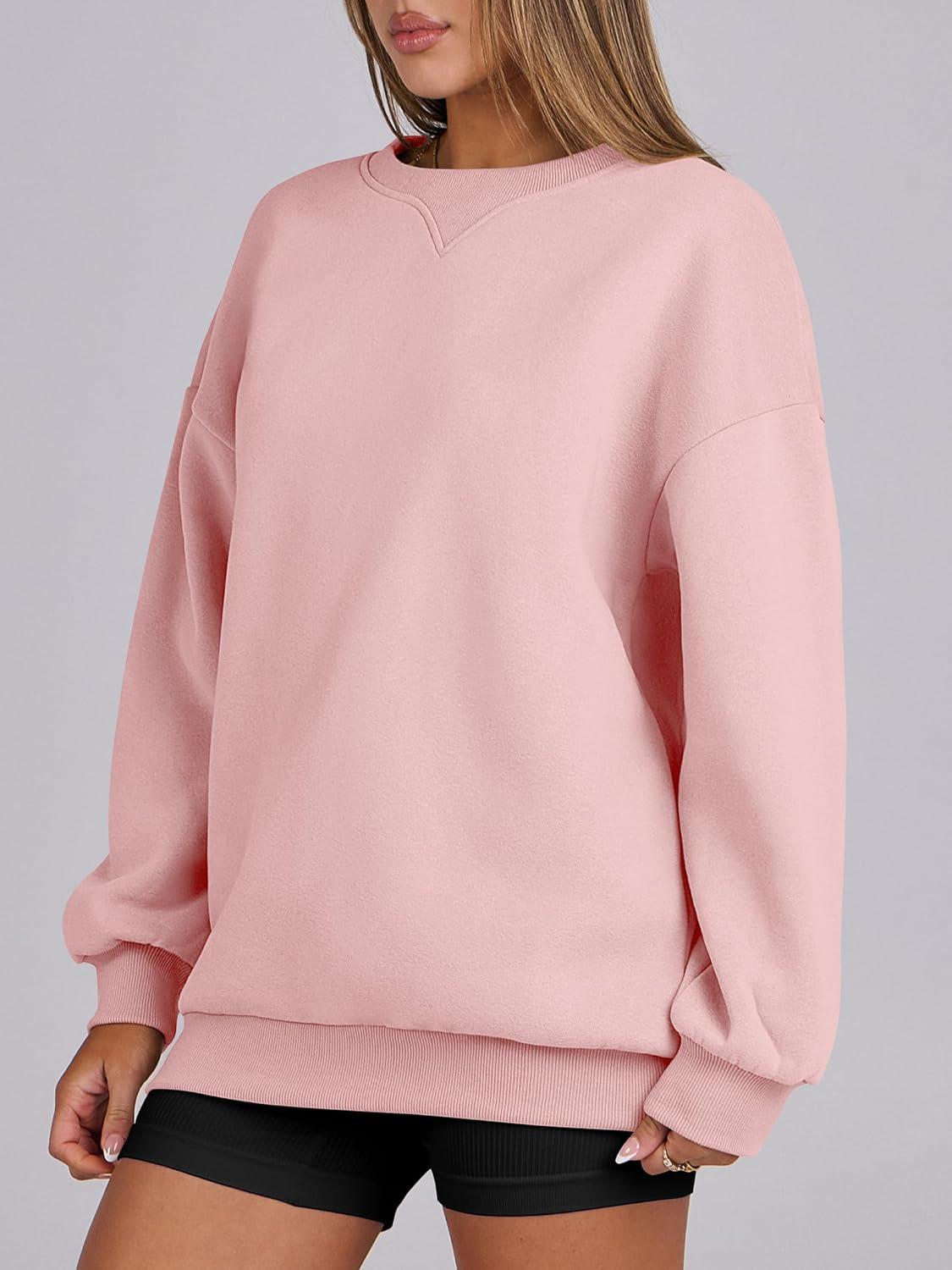 imageANRABESS Womens Oversized Sweatshirts Hoodies Crewneck Fleece Pullover Sweaters 2025 Fall Outfits Teen Girls Winter ClothesPink