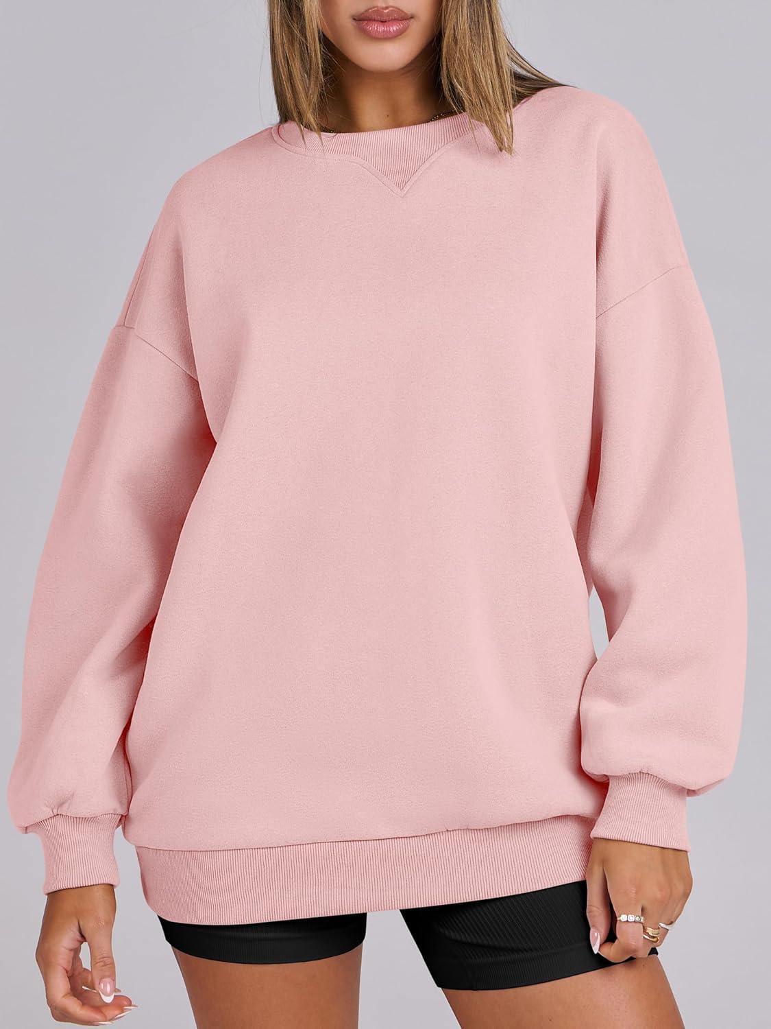 imageANRABESS Womens Oversized Sweatshirts Hoodies Crewneck Fleece Pullover Sweaters 2025 Fall Outfits Teen Girls Winter ClothesPink