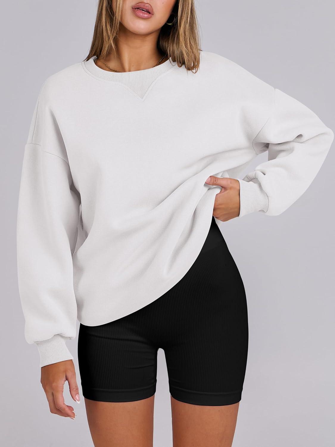 imageANRABESS Womens Oversized Sweatshirts Hoodies Crewneck Fleece Pullover Sweaters 2025 Fall Outfits Teen Girls Winter ClothesWhite