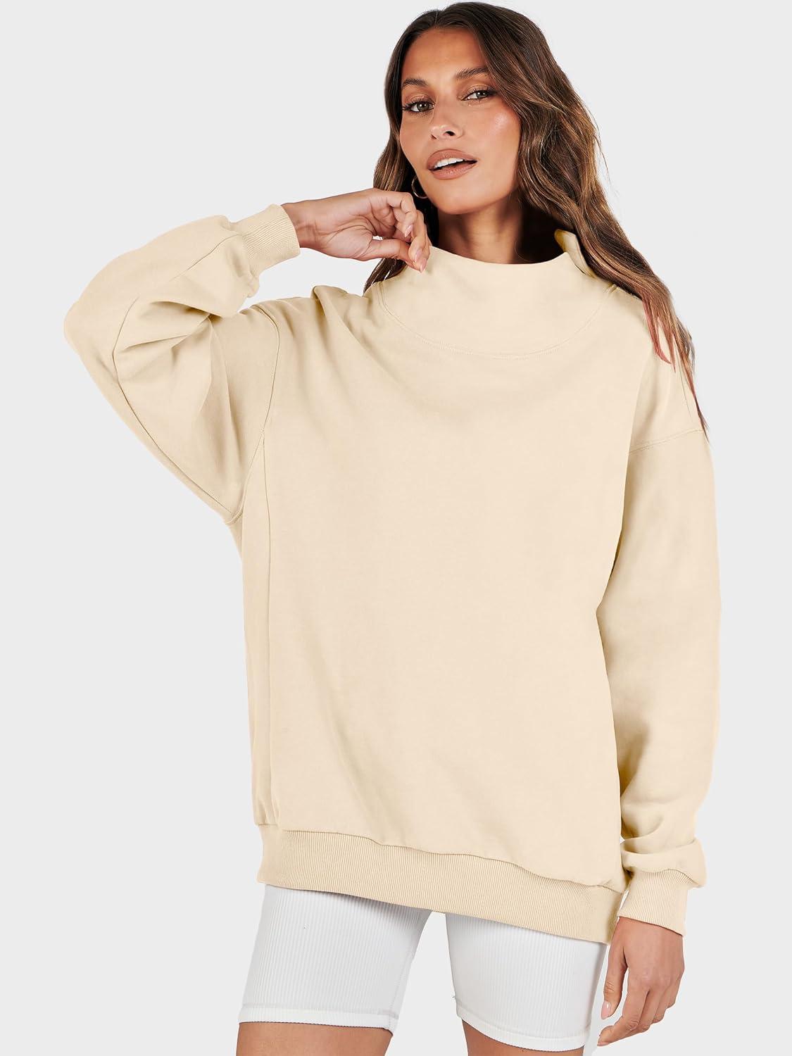 imageANRABESS Womens Oversized Sweatshirts Turtleneck Pullover Long Sleeve Hoodies Tops 2025 Fall Fashion Preppy OutfitsApricot