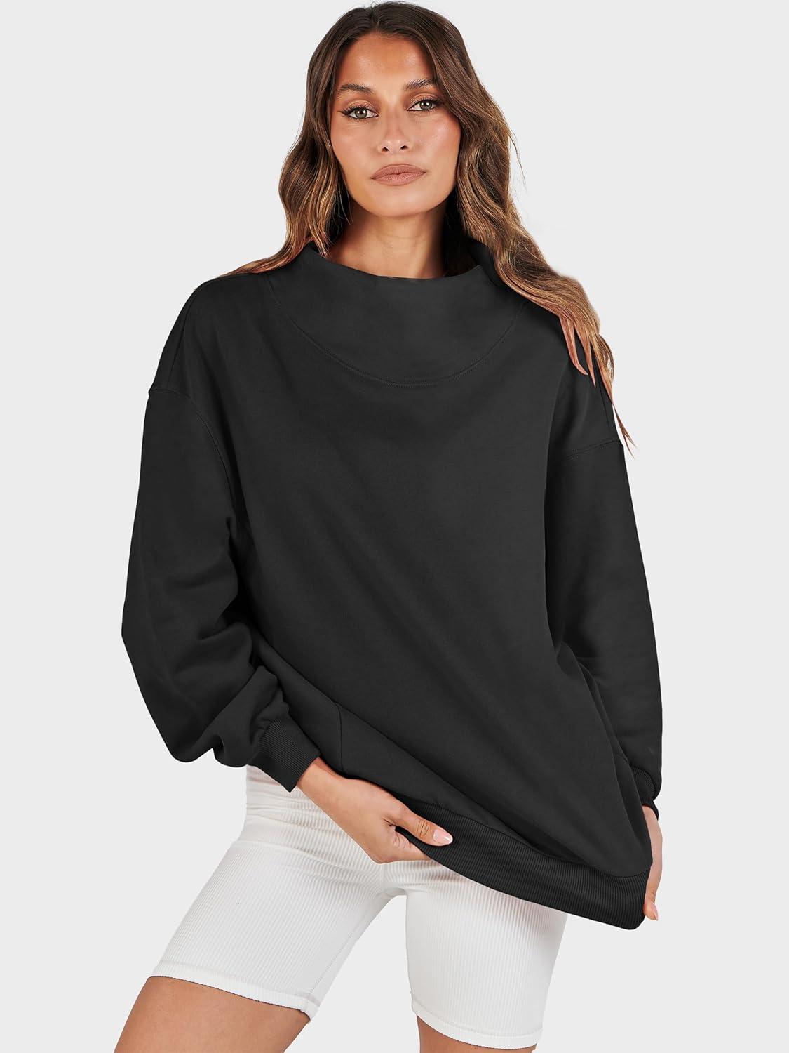 imageANRABESS Womens Oversized Sweatshirts Turtleneck Pullover Long Sleeve Hoodies Tops 2025 Fall Fashion Preppy OutfitsBlack