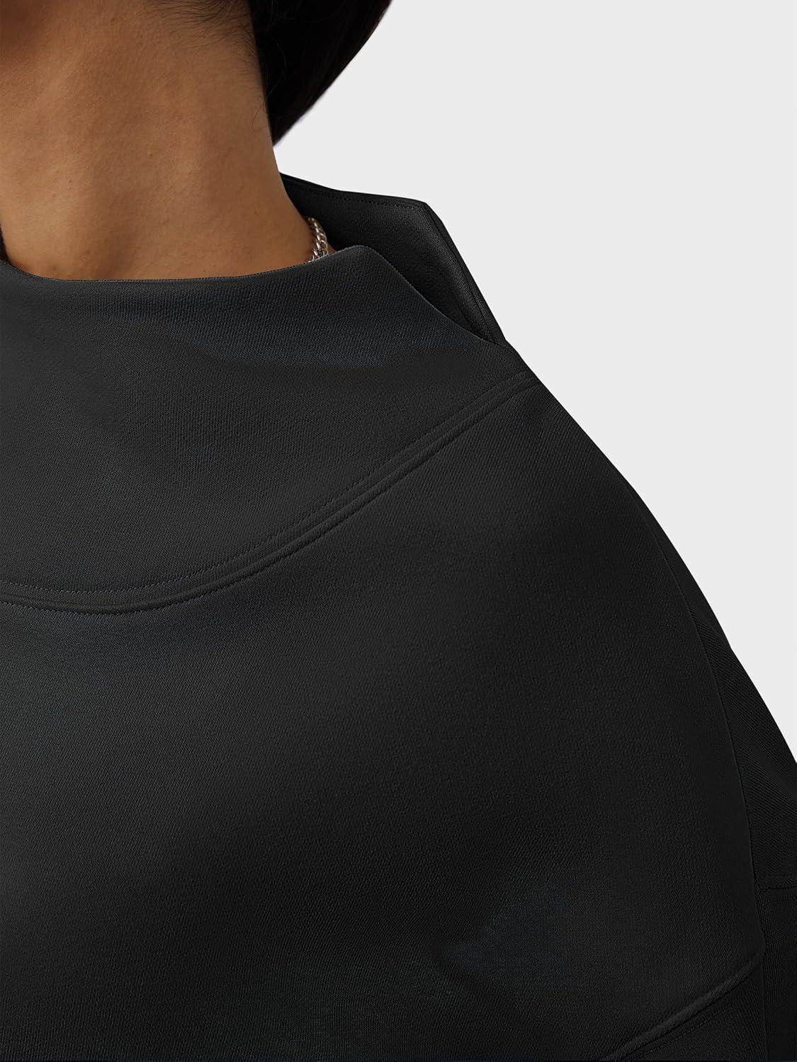 imageANRABESS Womens Oversized Sweatshirts Turtleneck Pullover Long Sleeve Hoodies Tops 2025 Fall Fashion Preppy OutfitsBlack