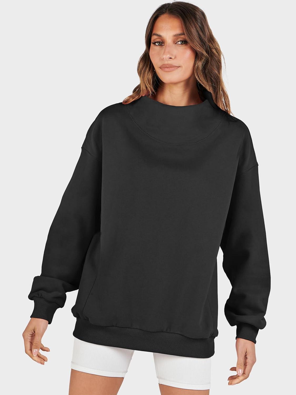 imageANRABESS Womens Oversized Sweatshirts Turtleneck Pullover Long Sleeve Hoodies Tops 2025 Fall Fashion Preppy OutfitsBlack