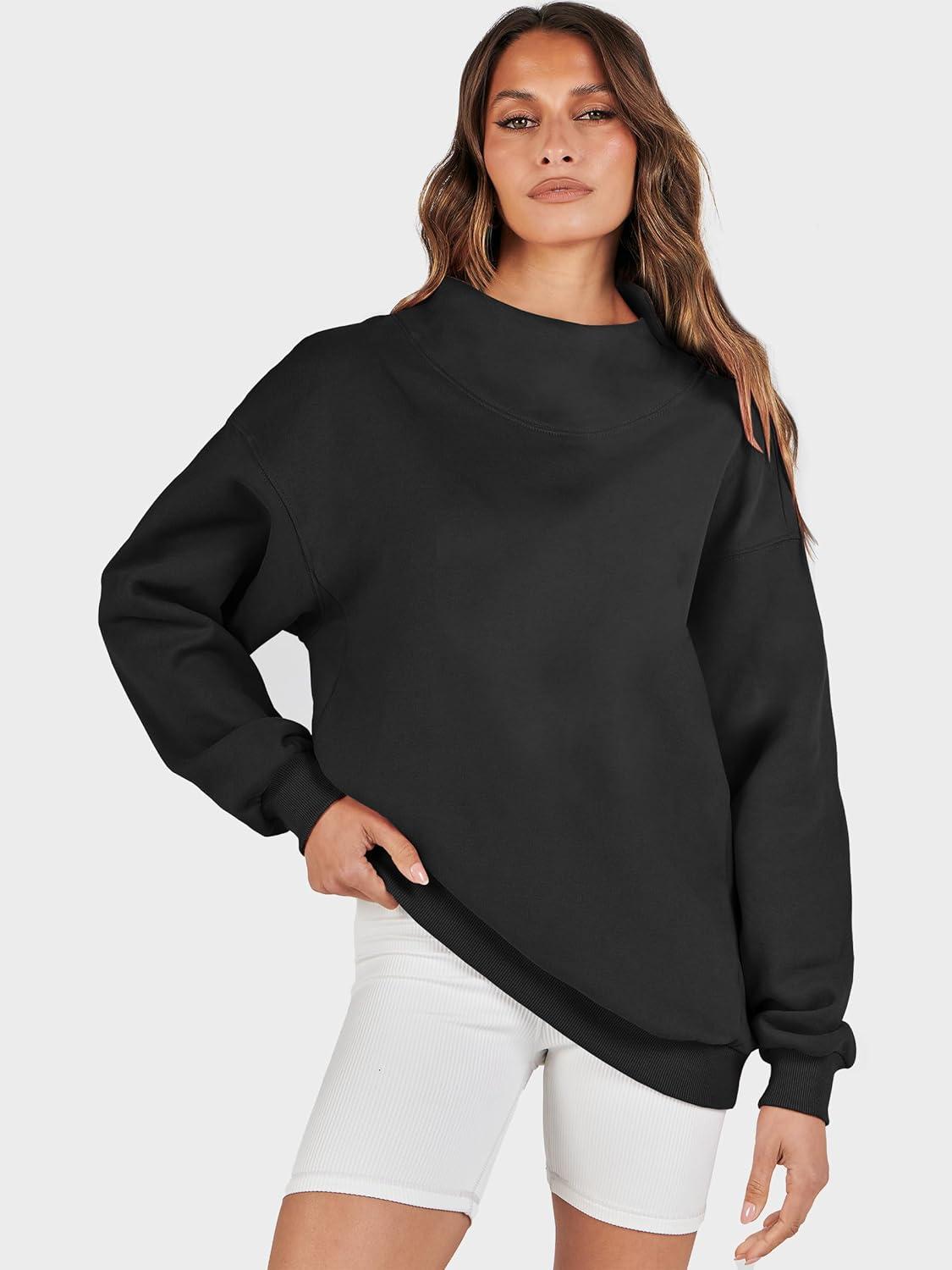 imageANRABESS Womens Oversized Sweatshirts Turtleneck Pullover Long Sleeve Hoodies Tops 2025 Fall Fashion Preppy OutfitsBlack