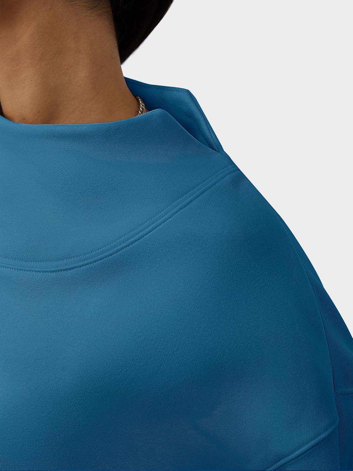 imageANRABESS Womens Oversized Sweatshirts Turtleneck Pullover Long Sleeve Hoodies Tops 2025 Fall Fashion Preppy OutfitsBlue