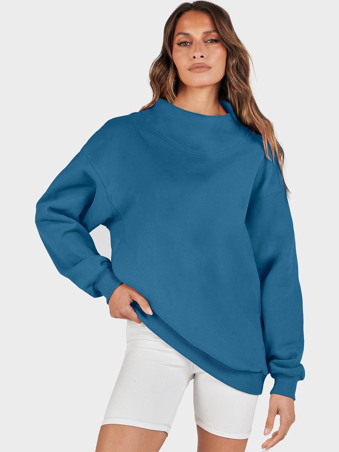 imageANRABESS Womens Oversized Sweatshirts Turtleneck Pullover Long Sleeve Hoodies Tops 2025 Fall Fashion Preppy OutfitsBlue