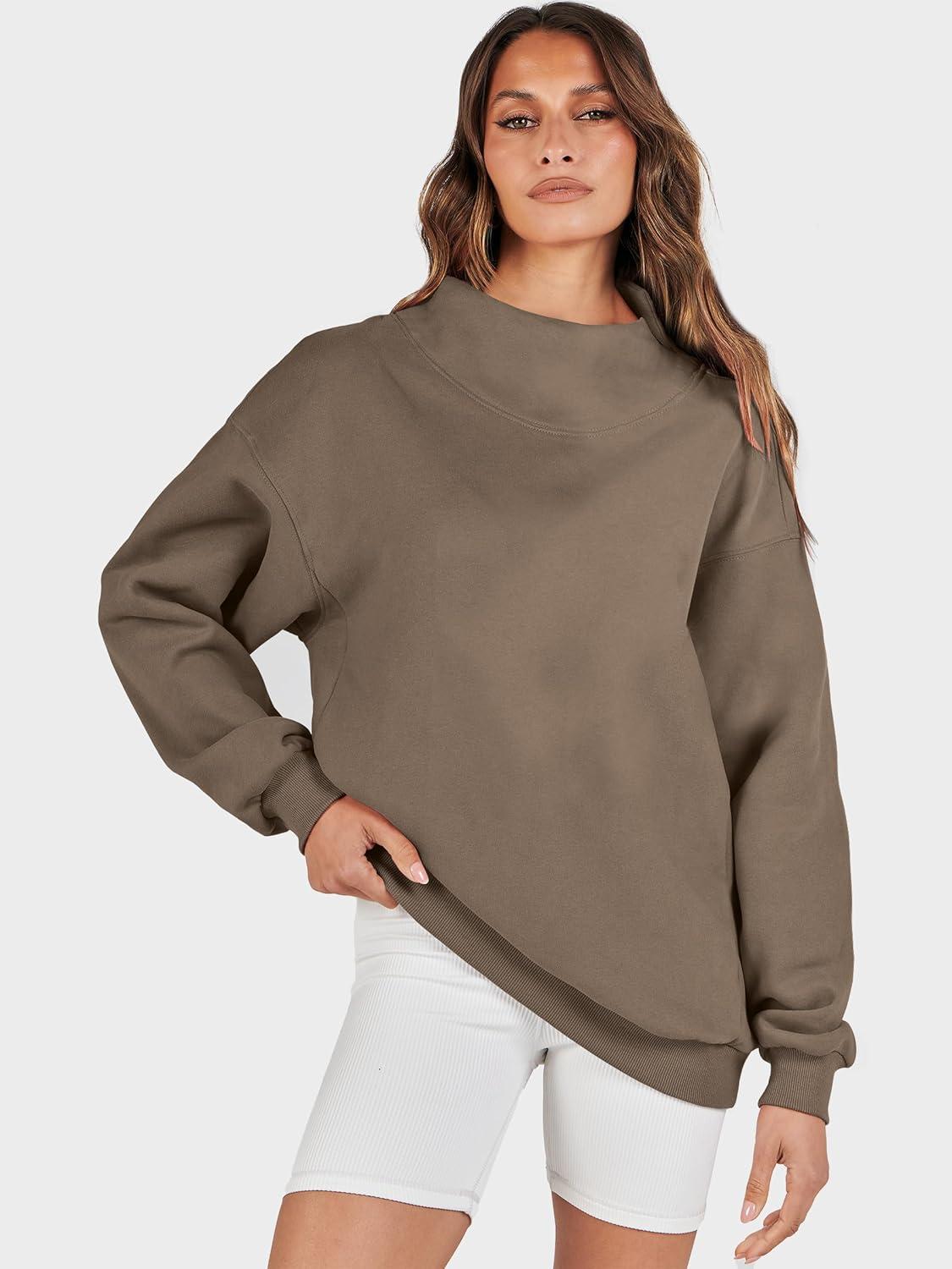 imageANRABESS Womens Oversized Sweatshirts Turtleneck Pullover Long Sleeve Hoodies Tops 2025 Fall Fashion Preppy OutfitsBrown