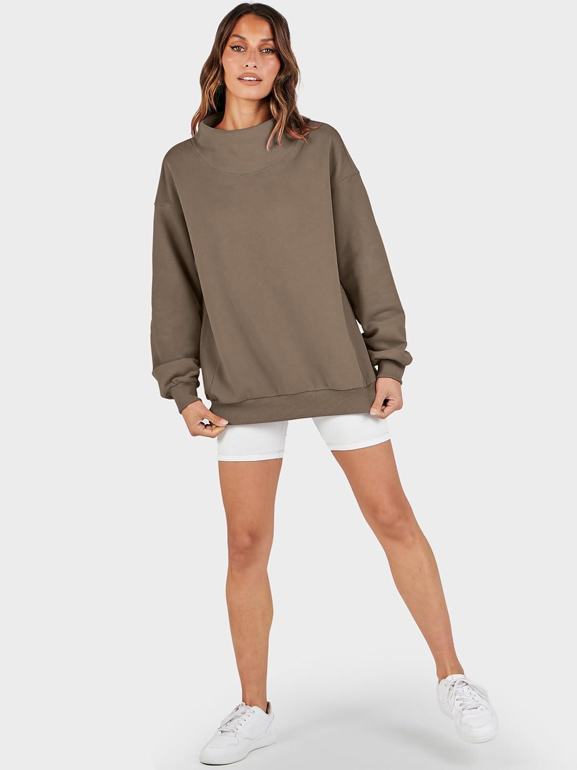imageANRABESS Womens Oversized Sweatshirts Turtleneck Pullover Long Sleeve Hoodies Tops 2025 Fall Fashion Preppy OutfitsBrown