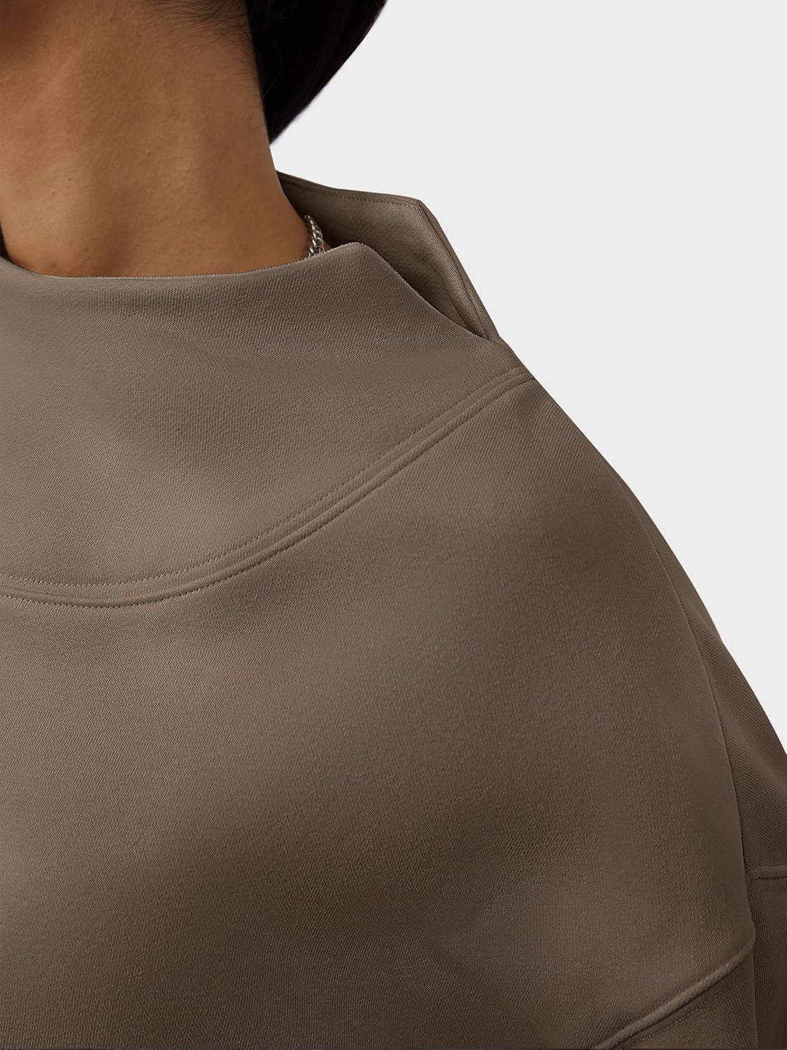 imageANRABESS Womens Oversized Sweatshirts Turtleneck Pullover Long Sleeve Hoodies Tops 2025 Fall Fashion Preppy OutfitsBrown