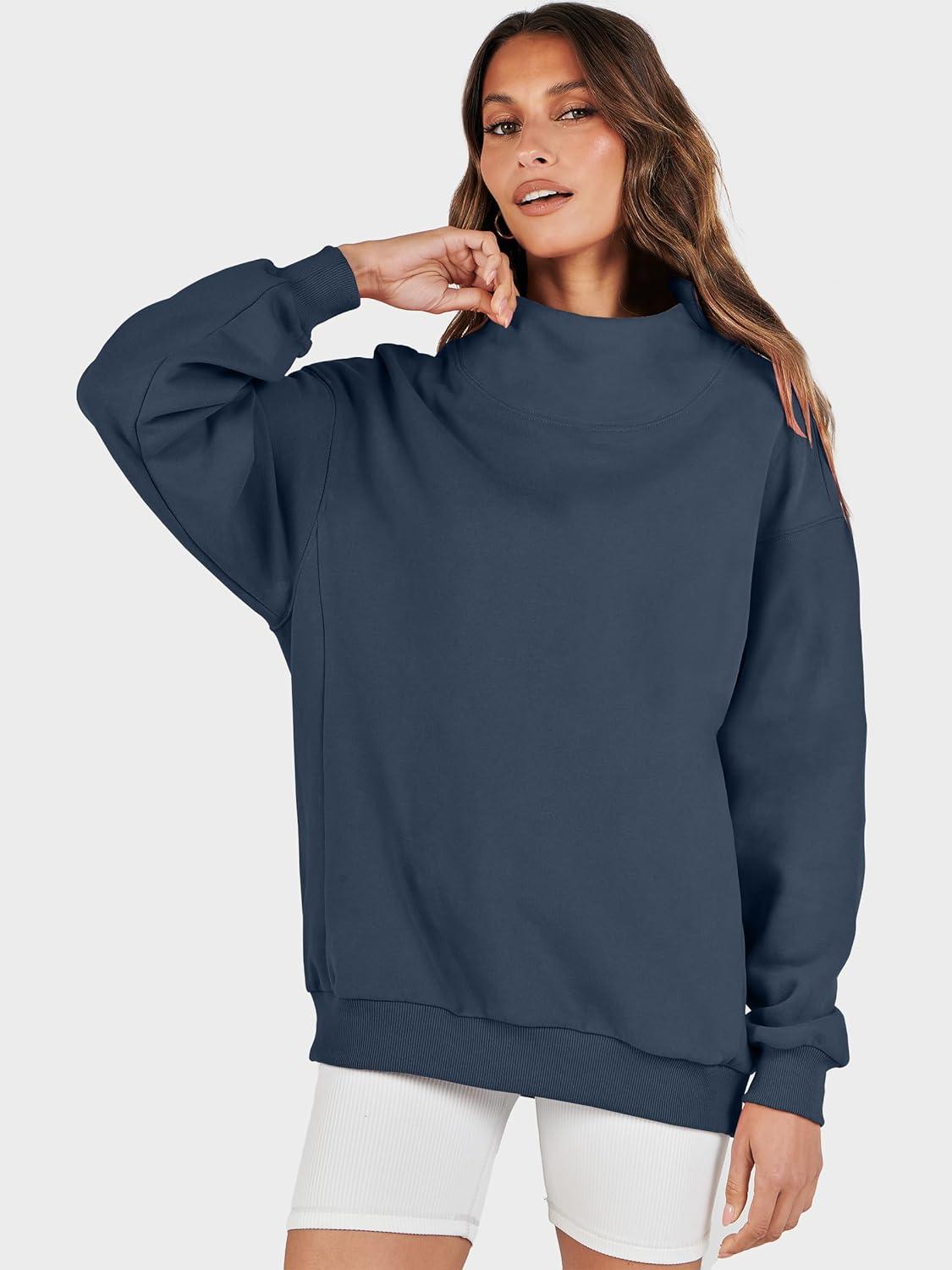 imageANRABESS Womens Oversized Sweatshirts Turtleneck Pullover Long Sleeve Hoodies Tops 2025 Fall Fashion Preppy OutfitsDark Navy Blue