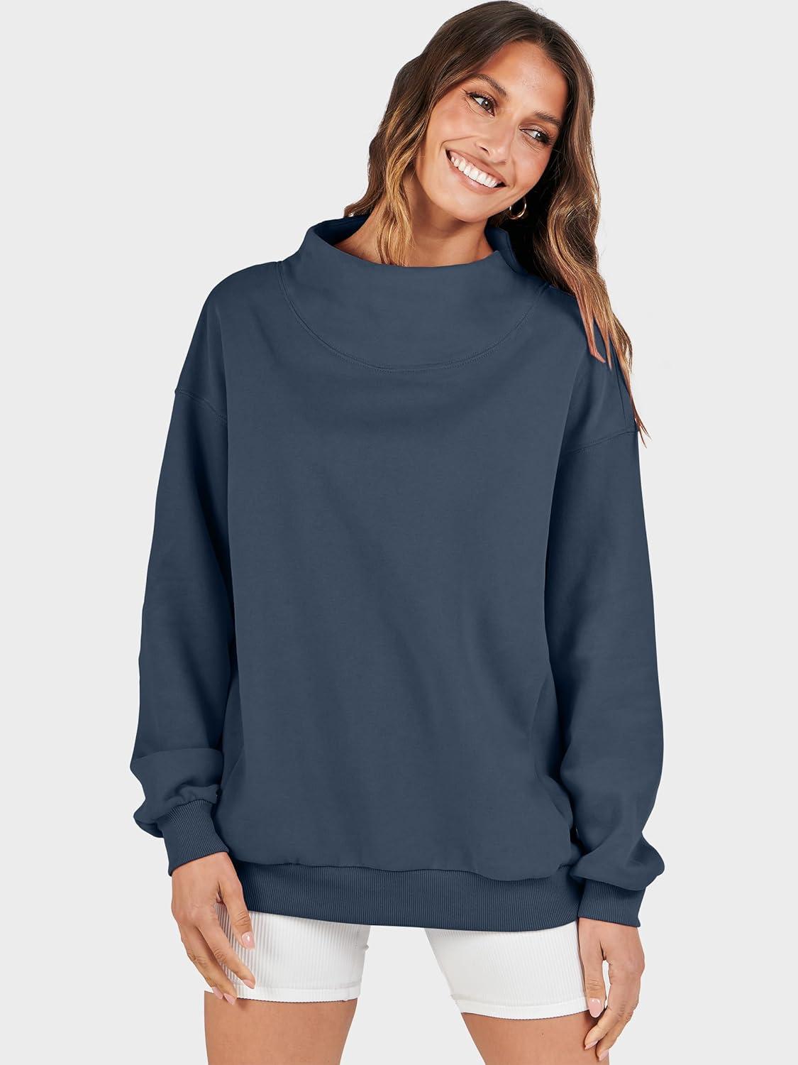 imageANRABESS Womens Oversized Sweatshirts Turtleneck Pullover Long Sleeve Hoodies Tops 2025 Fall Fashion Preppy OutfitsDark Navy Blue