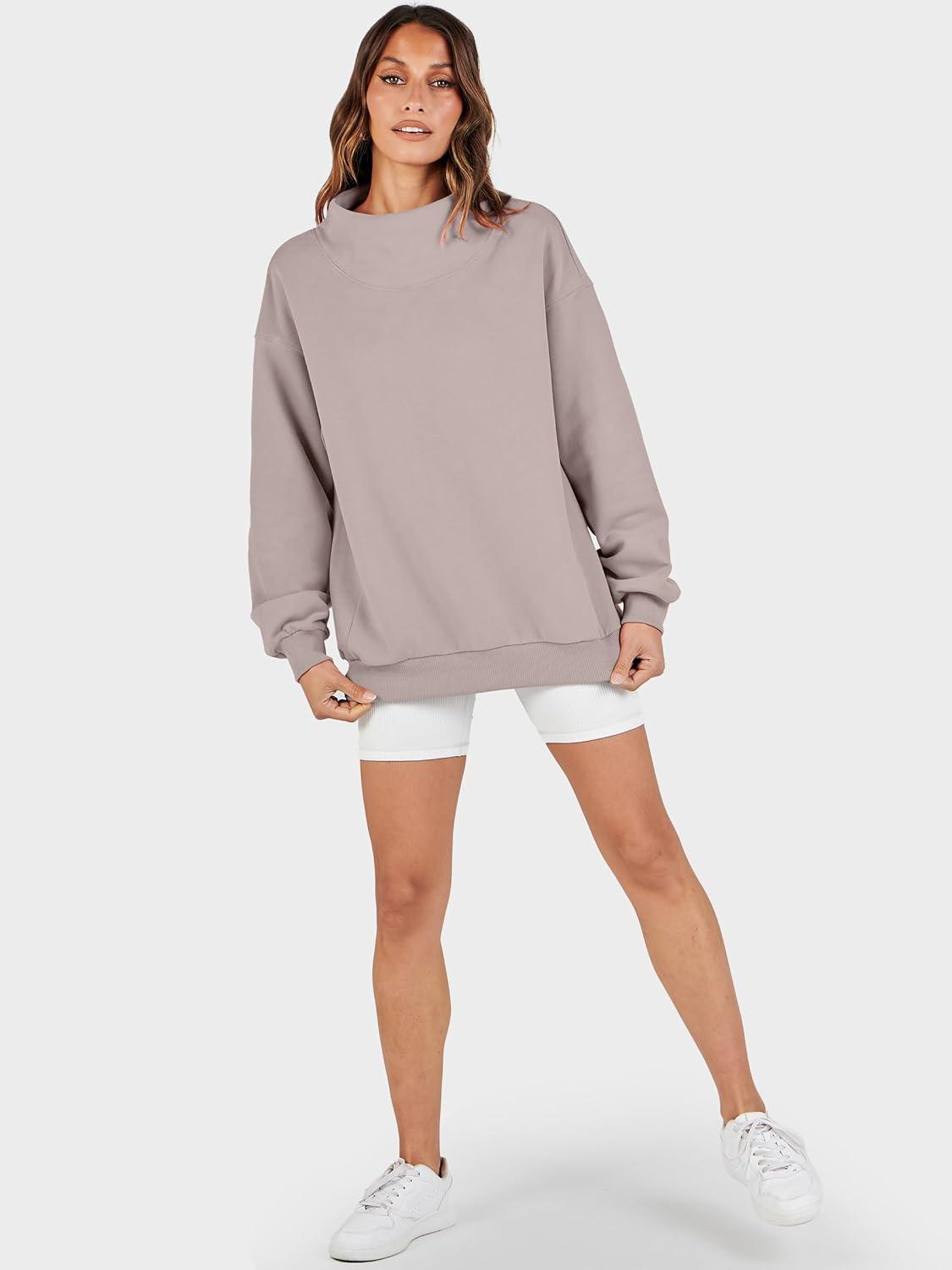 imageANRABESS Womens Oversized Sweatshirts Turtleneck Pullover Long Sleeve Hoodies Tops 2025 Fall Fashion Preppy OutfitsKhaki