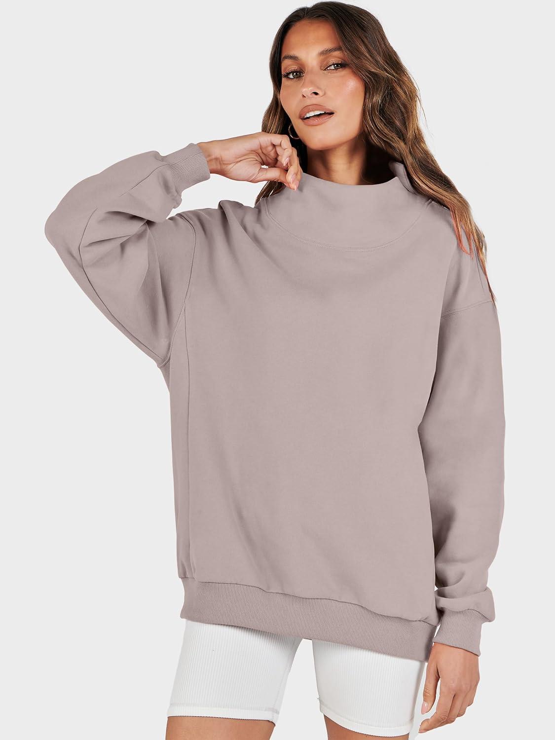 imageANRABESS Womens Oversized Sweatshirts Turtleneck Pullover Long Sleeve Hoodies Tops 2025 Fall Fashion Preppy OutfitsKhaki