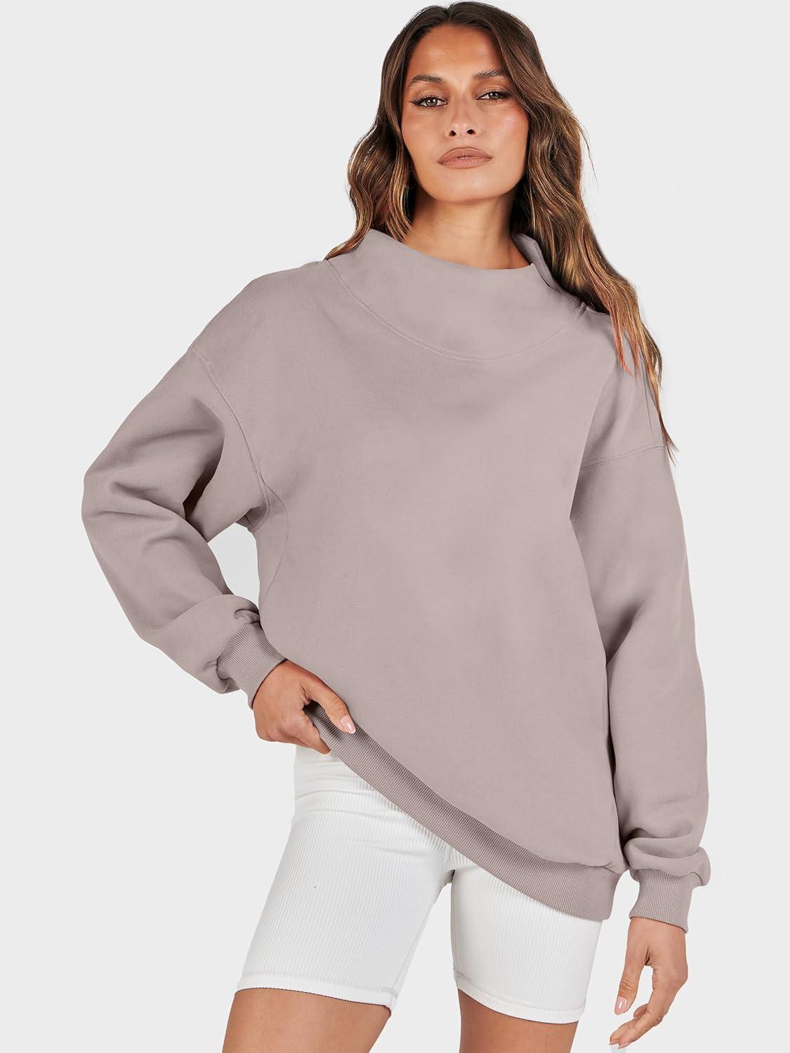 imageANRABESS Womens Oversized Sweatshirts Turtleneck Pullover Long Sleeve Hoodies Tops 2025 Fall Fashion Preppy OutfitsKhaki