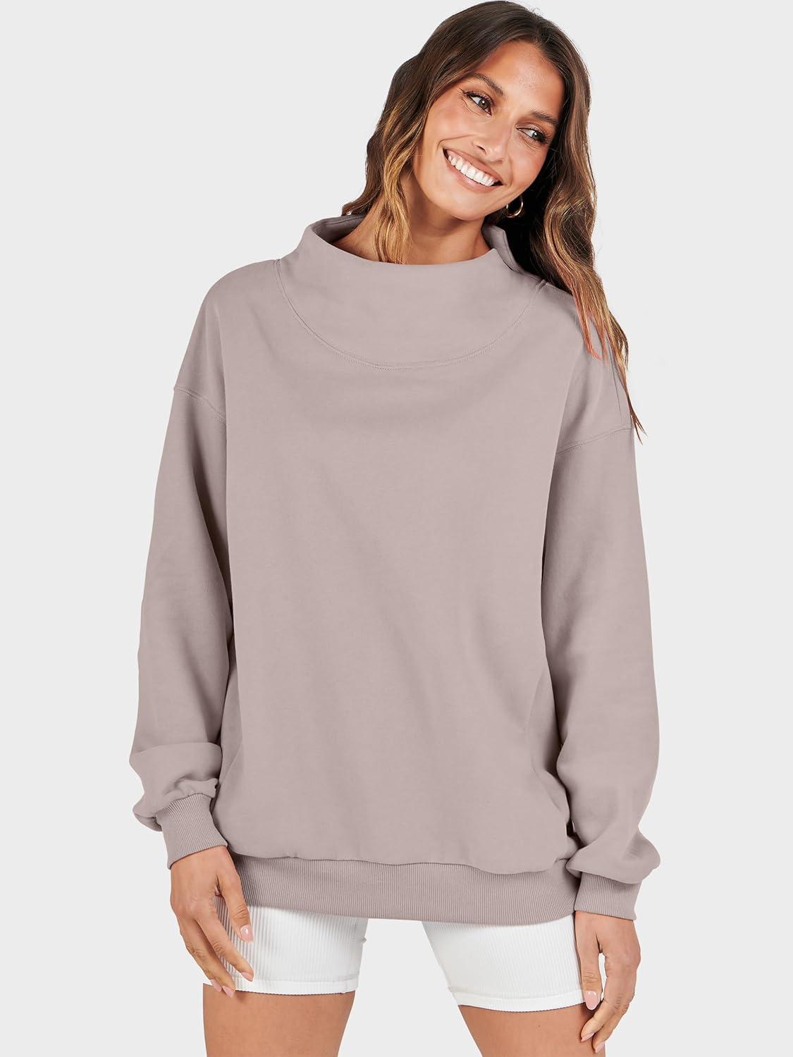 imageANRABESS Womens Oversized Sweatshirts Turtleneck Pullover Long Sleeve Hoodies Tops 2025 Fall Fashion Preppy OutfitsKhaki