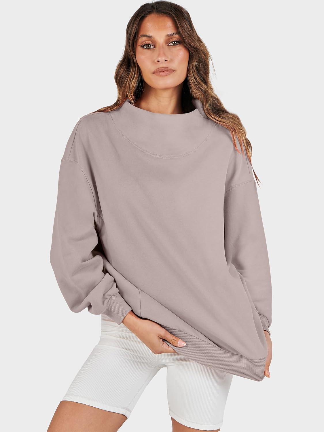 imageANRABESS Womens Oversized Sweatshirts Turtleneck Pullover Long Sleeve Hoodies Tops 2025 Fall Fashion Preppy OutfitsKhaki