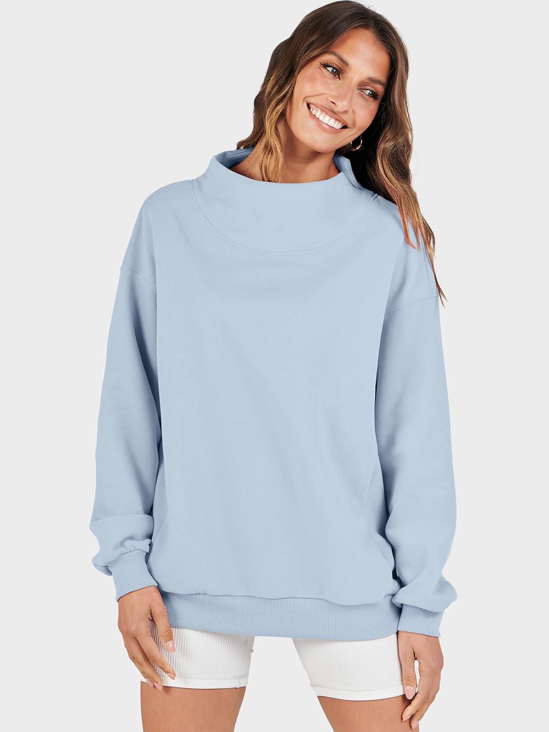 imageANRABESS Womens Oversized Sweatshirts Turtleneck Pullover Long Sleeve Hoodies Tops 2025 Fall Fashion Preppy OutfitsLight Blue