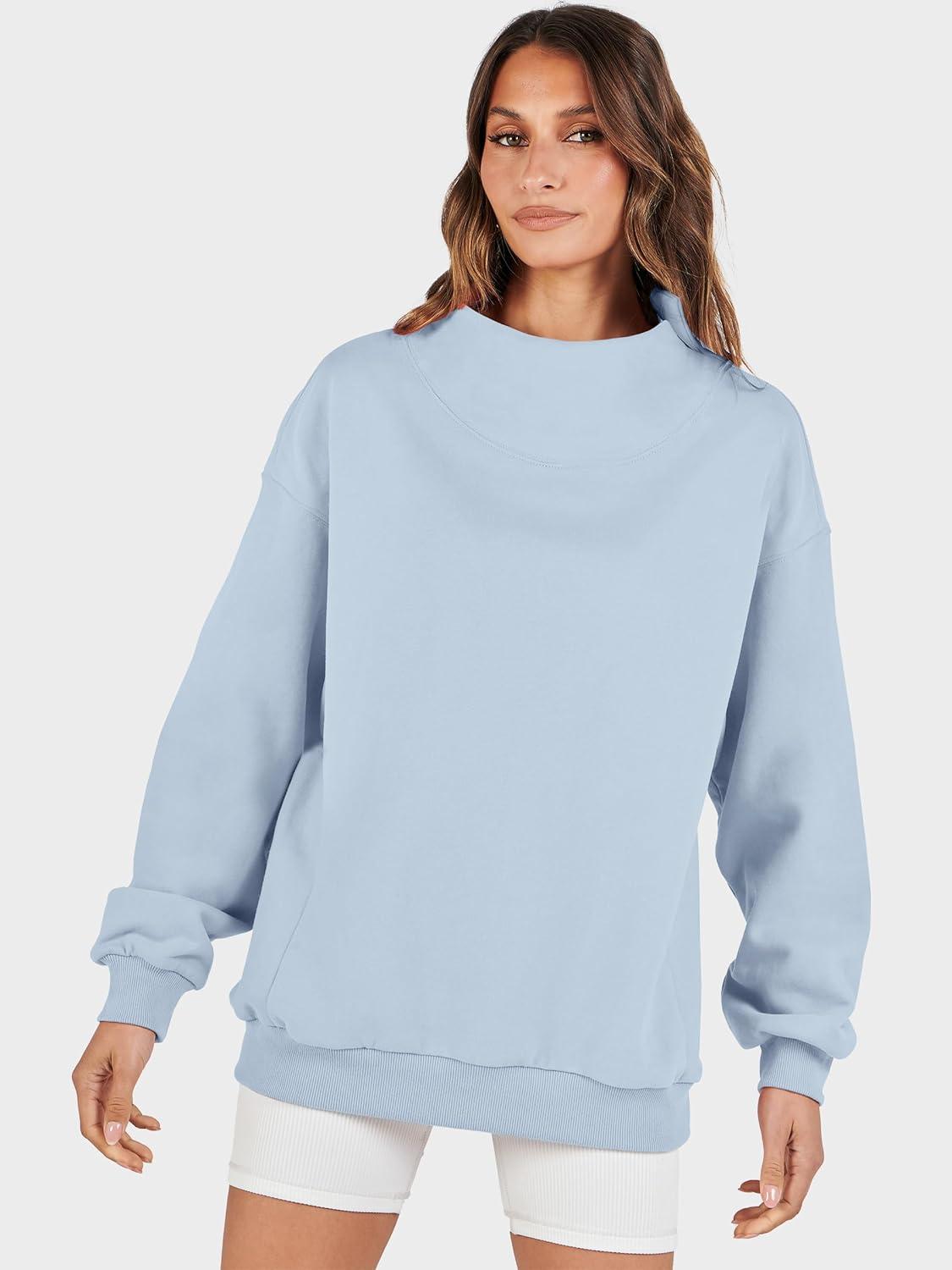 imageANRABESS Womens Oversized Sweatshirts Turtleneck Pullover Long Sleeve Hoodies Tops 2025 Fall Fashion Preppy OutfitsLight Blue