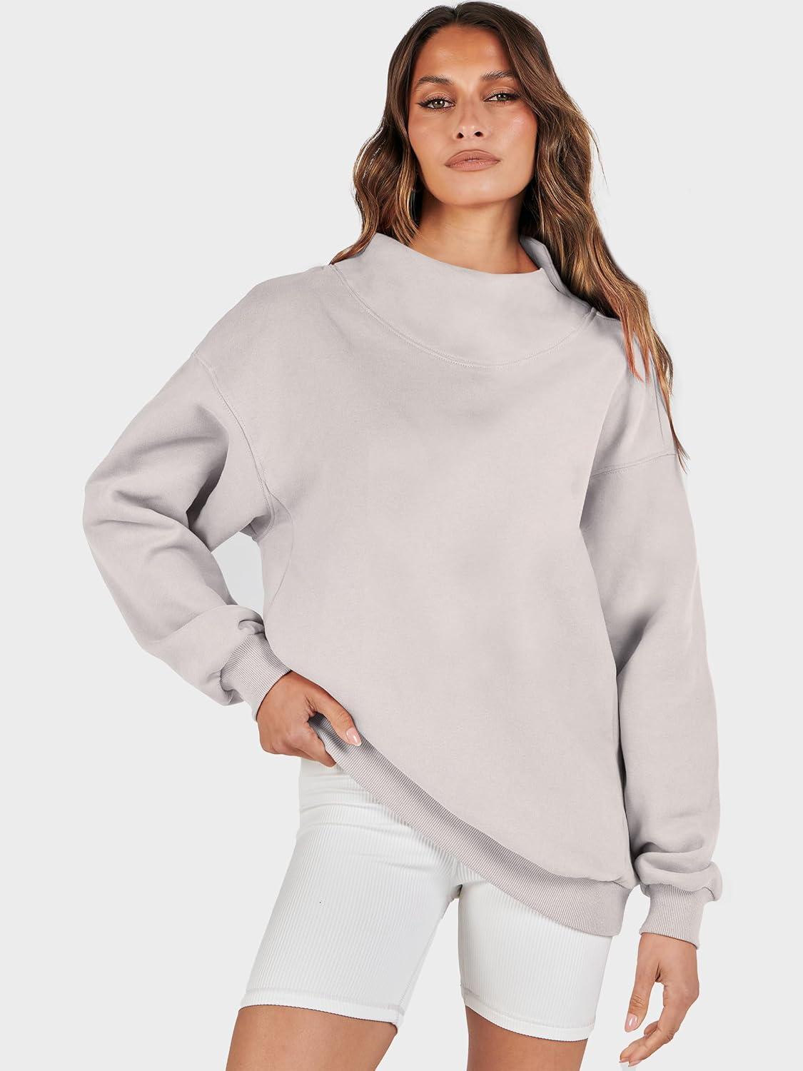 imageANRABESS Womens Oversized Sweatshirts Turtleneck Pullover Long Sleeve Hoodies Tops 2025 Fall Fashion Preppy OutfitsLight Grey