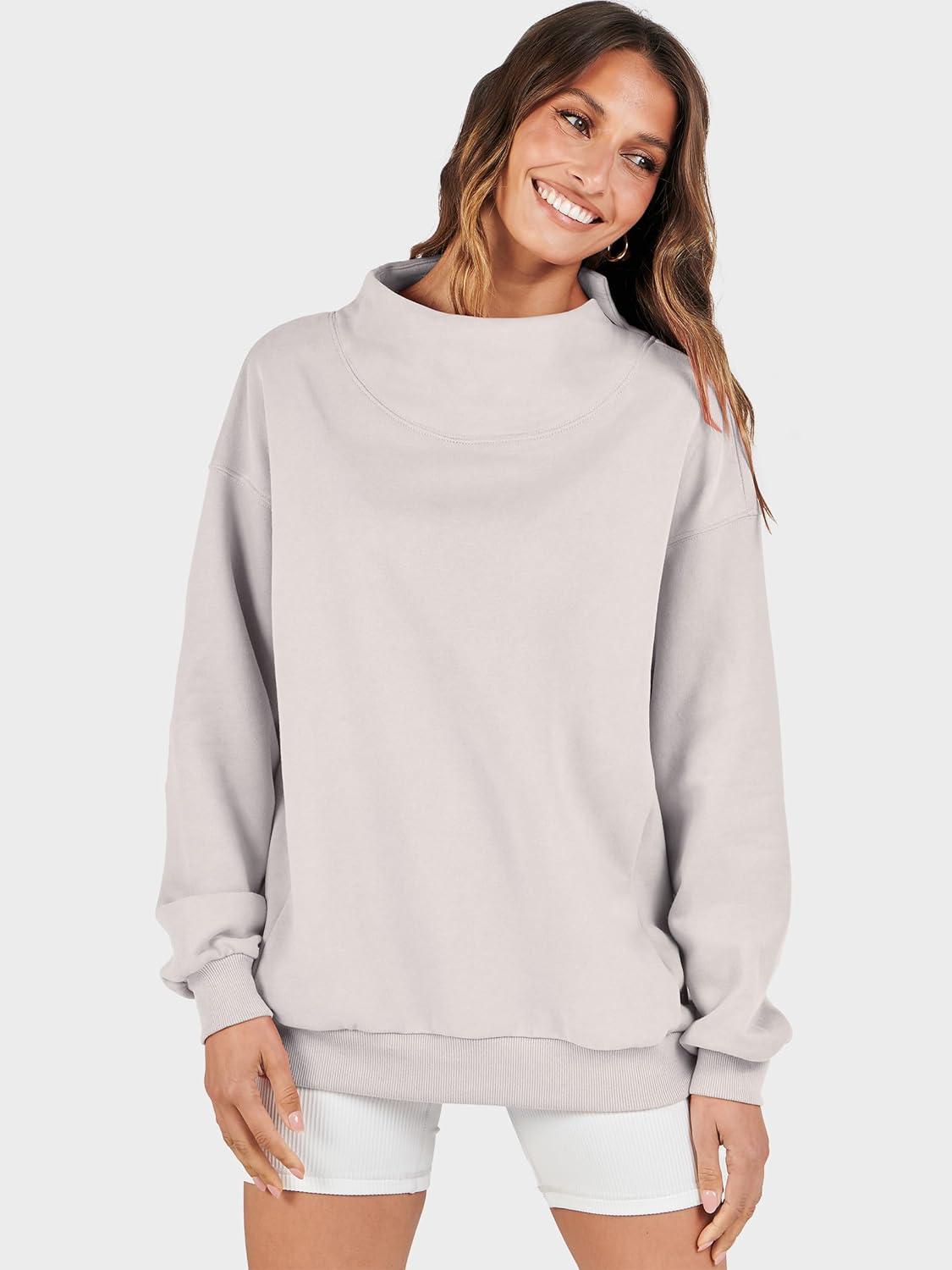 imageANRABESS Womens Oversized Sweatshirts Turtleneck Pullover Long Sleeve Hoodies Tops 2025 Fall Fashion Preppy OutfitsLight Grey