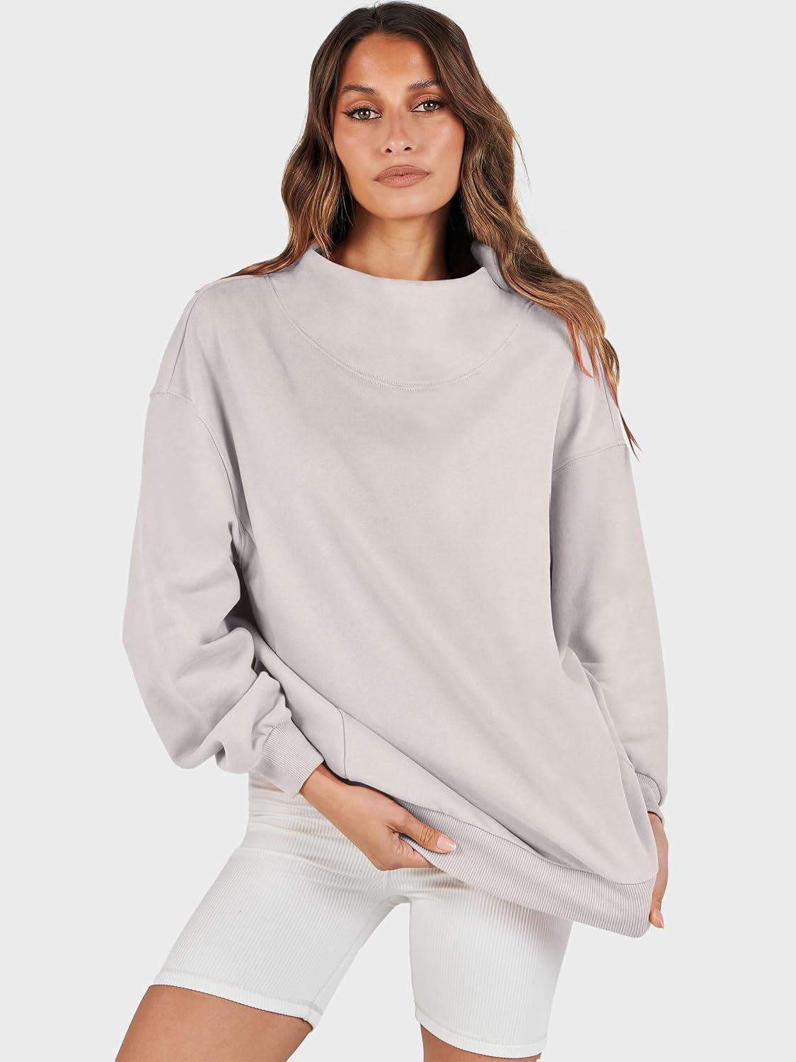 imageANRABESS Womens Oversized Sweatshirts Turtleneck Pullover Long Sleeve Hoodies Tops 2025 Fall Fashion Preppy OutfitsLight Grey