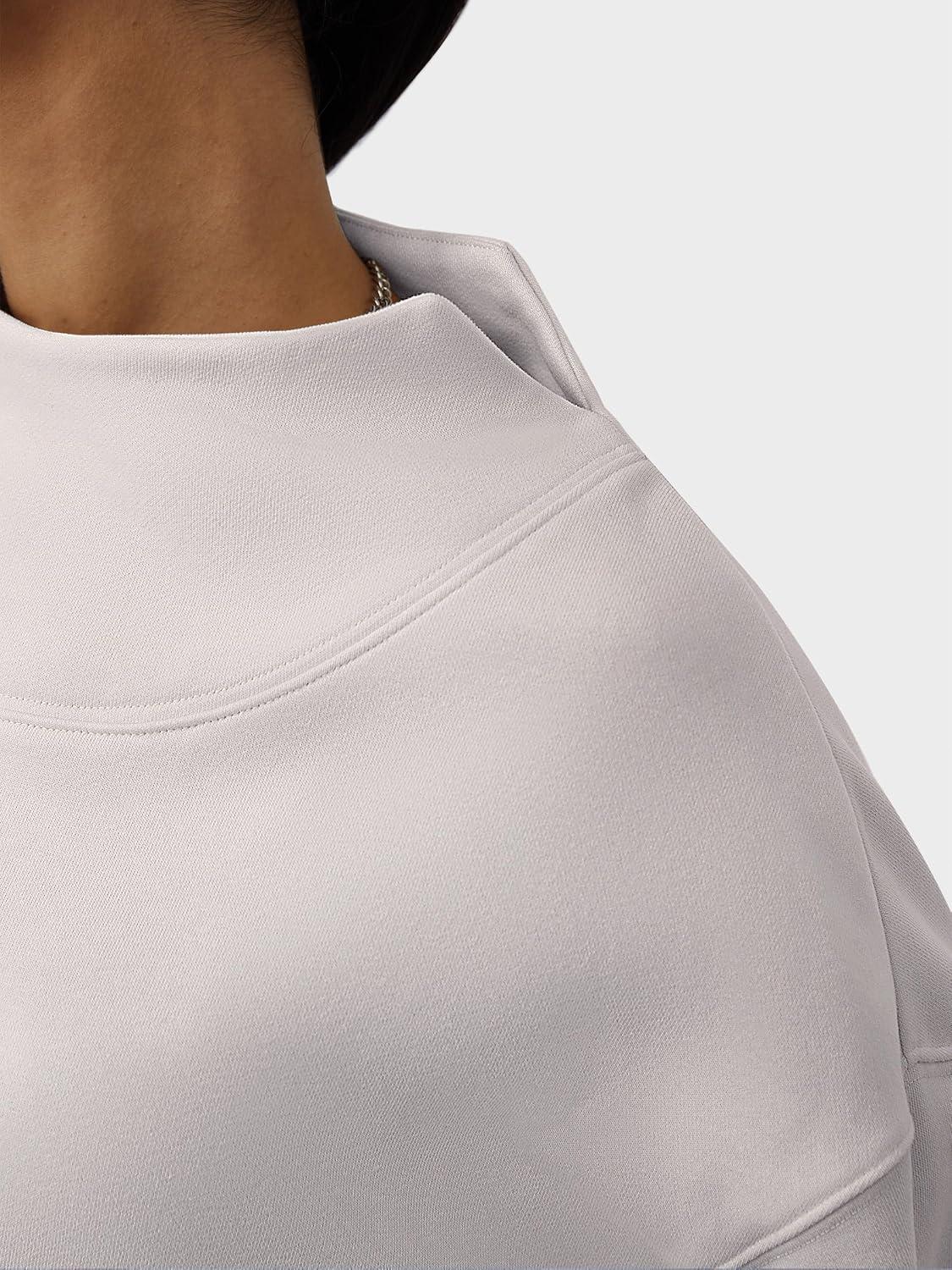 imageANRABESS Womens Oversized Sweatshirts Turtleneck Pullover Long Sleeve Hoodies Tops 2025 Fall Fashion Preppy OutfitsLight Grey