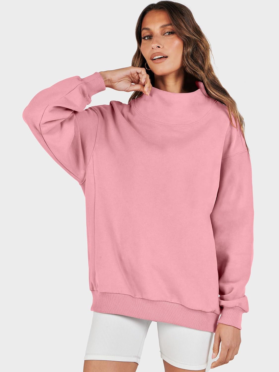 imageANRABESS Womens Oversized Sweatshirts Turtleneck Pullover Long Sleeve Hoodies Tops 2025 Fall Fashion Preppy OutfitsLight Pink