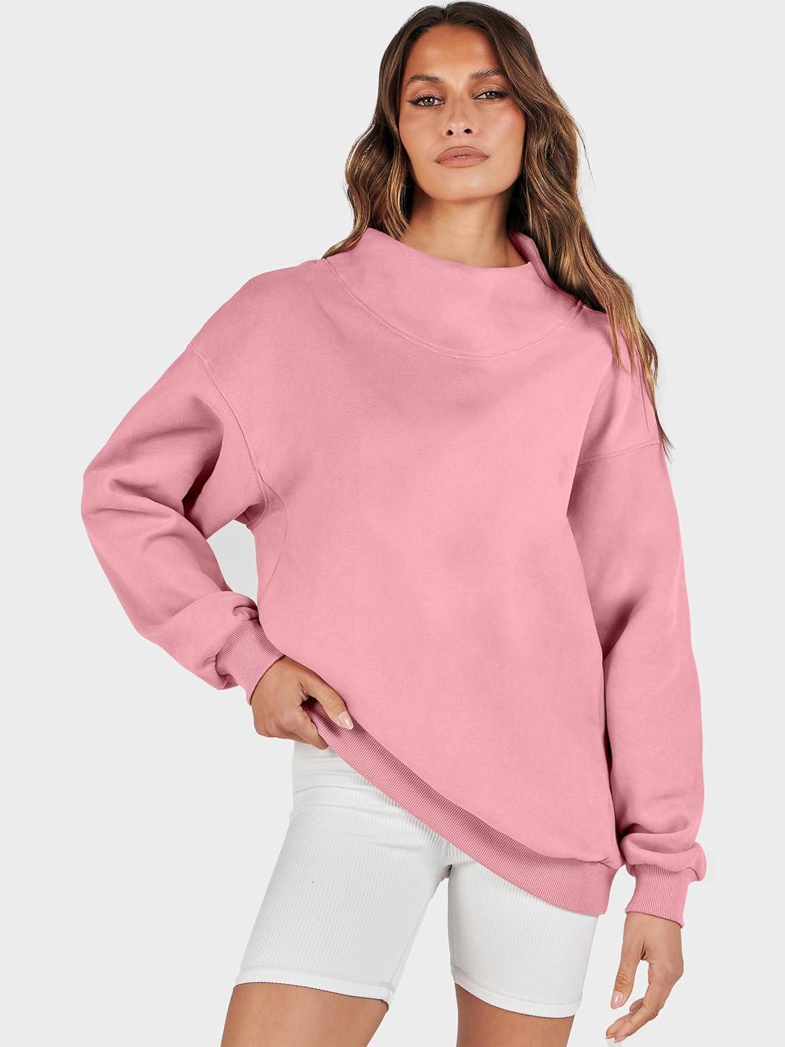 imageANRABESS Womens Oversized Sweatshirts Turtleneck Pullover Long Sleeve Hoodies Tops 2025 Fall Fashion Preppy OutfitsLight Pink