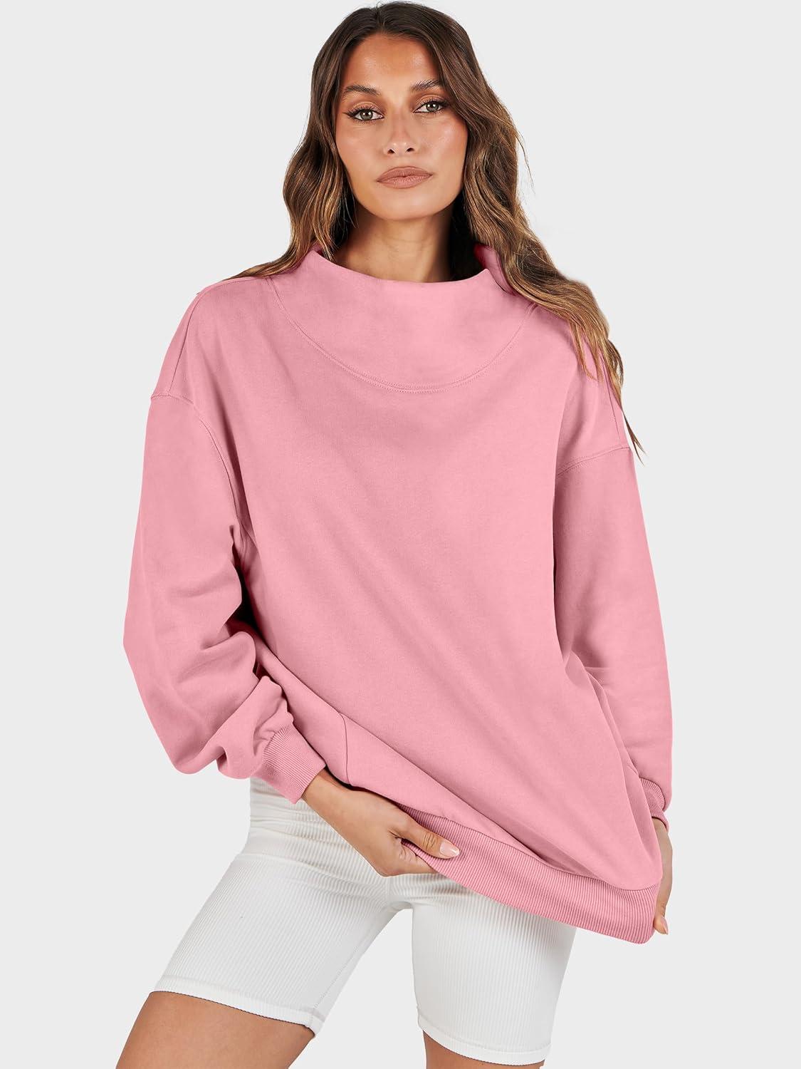 imageANRABESS Womens Oversized Sweatshirts Turtleneck Pullover Long Sleeve Hoodies Tops 2025 Fall Fashion Preppy OutfitsLight Pink