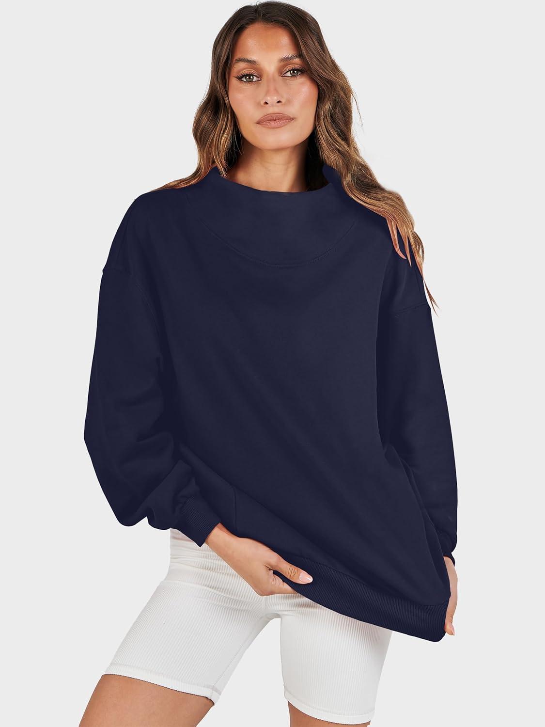 imageANRABESS Womens Oversized Sweatshirts Turtleneck Pullover Long Sleeve Hoodies Tops 2025 Fall Fashion Preppy OutfitsNavy Blue