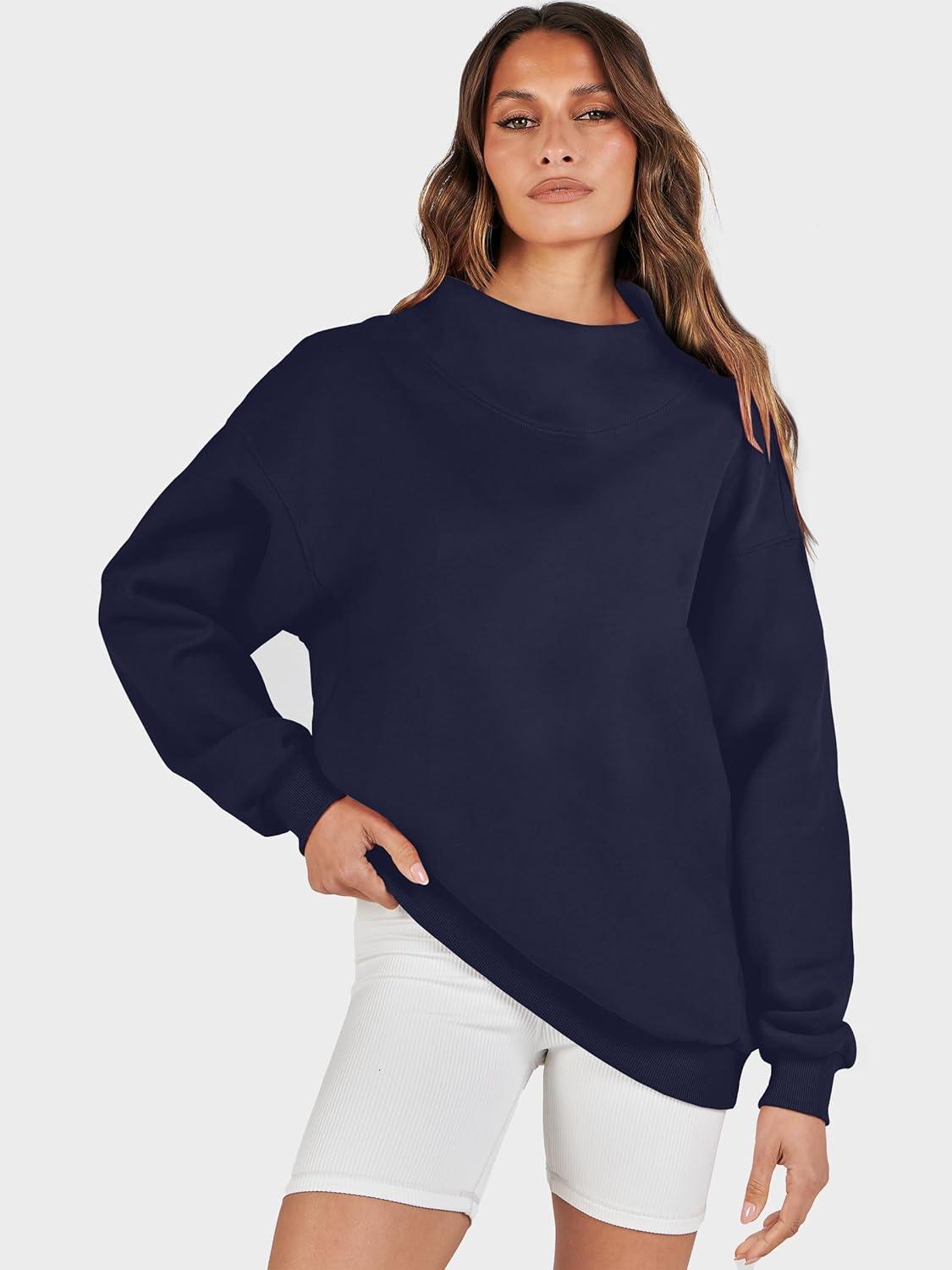 imageANRABESS Womens Oversized Sweatshirts Turtleneck Pullover Long Sleeve Hoodies Tops 2025 Fall Fashion Preppy OutfitsNavy Blue