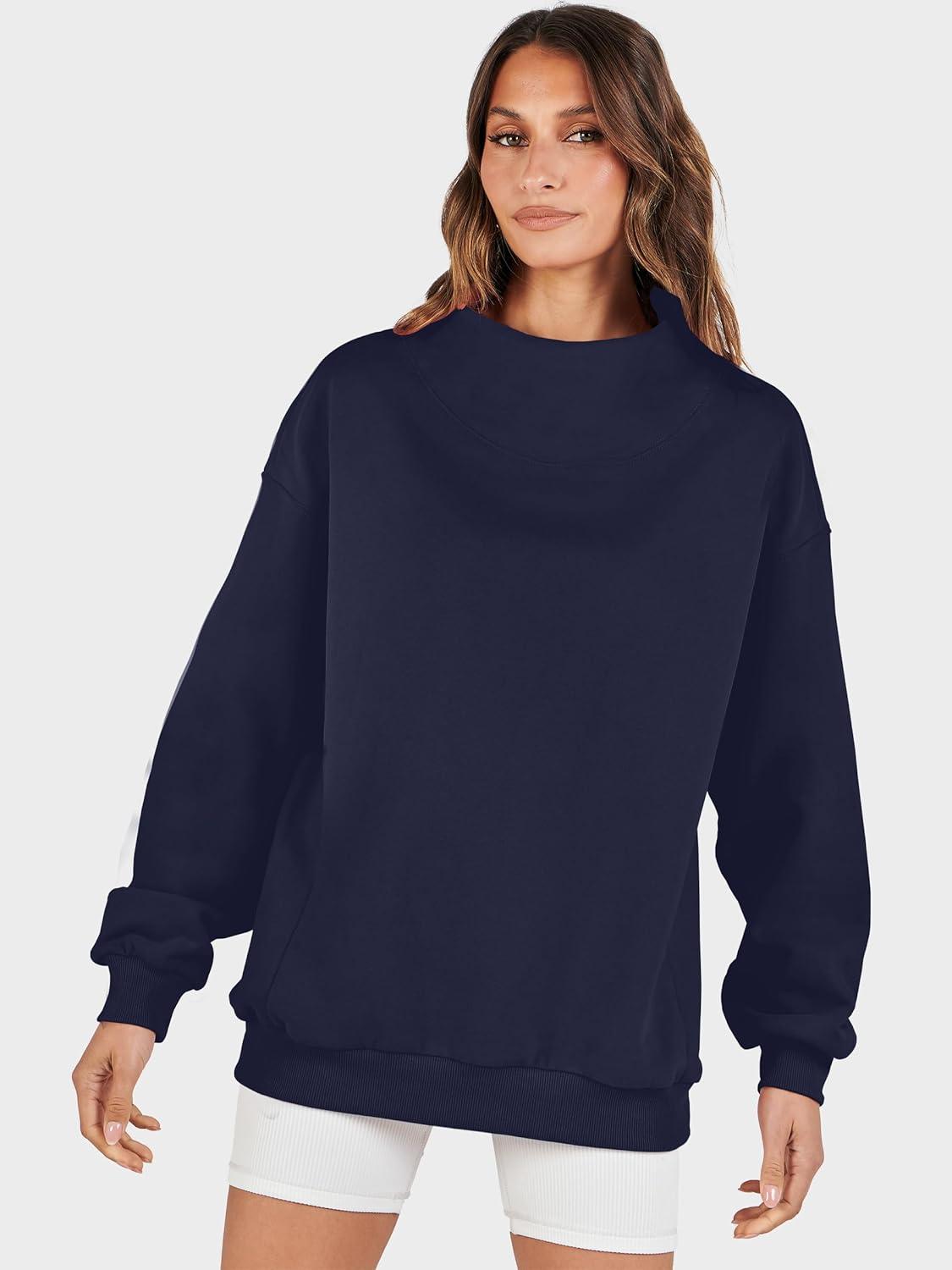 imageANRABESS Womens Oversized Sweatshirts Turtleneck Pullover Long Sleeve Hoodies Tops 2025 Fall Fashion Preppy OutfitsNavy Blue