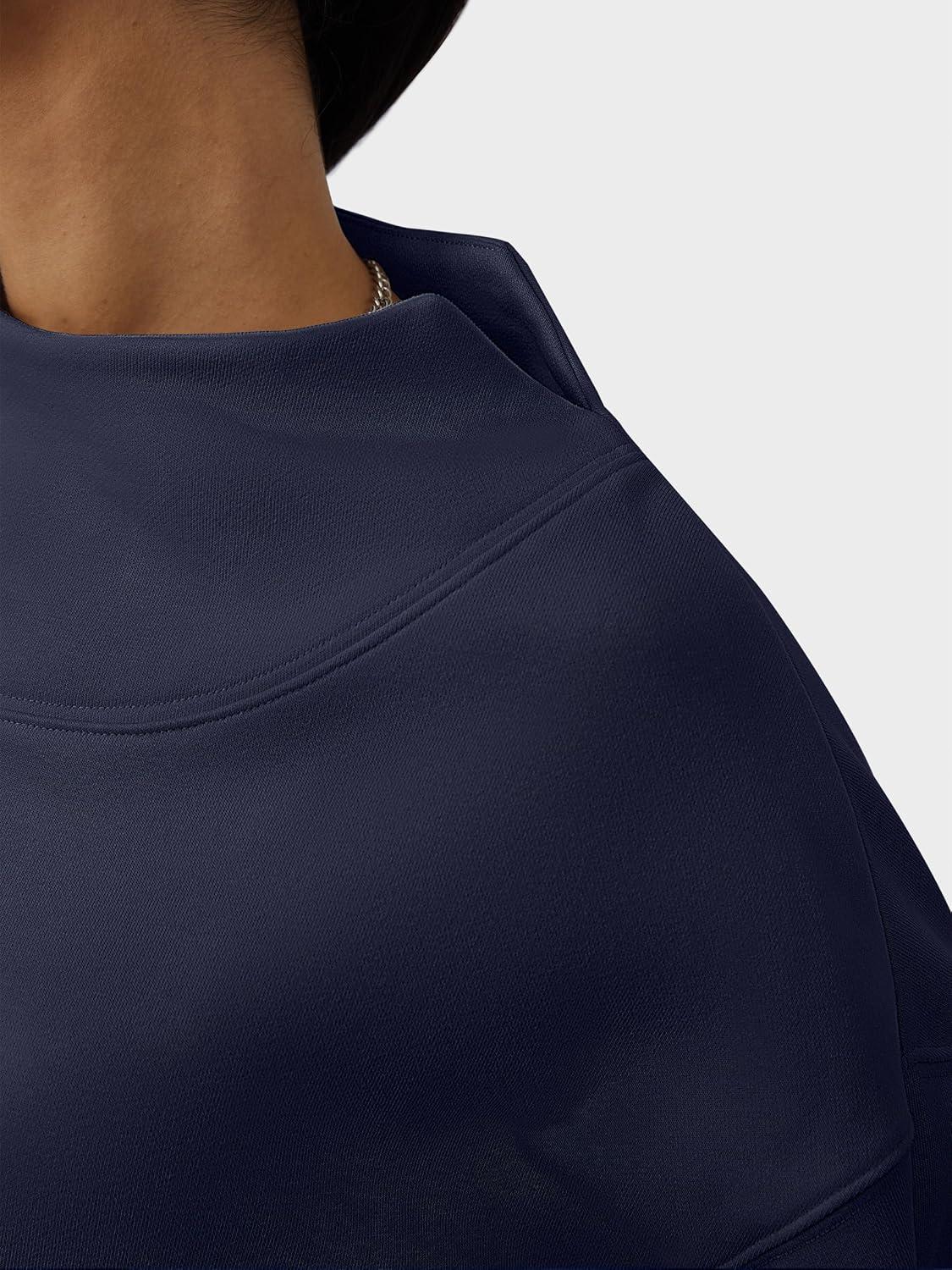 imageANRABESS Womens Oversized Sweatshirts Turtleneck Pullover Long Sleeve Hoodies Tops 2025 Fall Fashion Preppy OutfitsNavy Blue