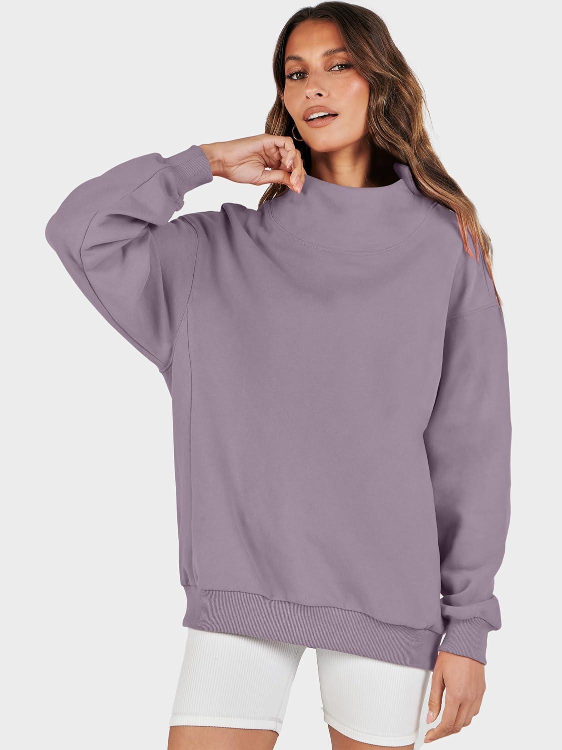 imageANRABESS Womens Oversized Sweatshirts Turtleneck Pullover Long Sleeve Hoodies Tops 2025 Fall Fashion Preppy OutfitsNutmeg