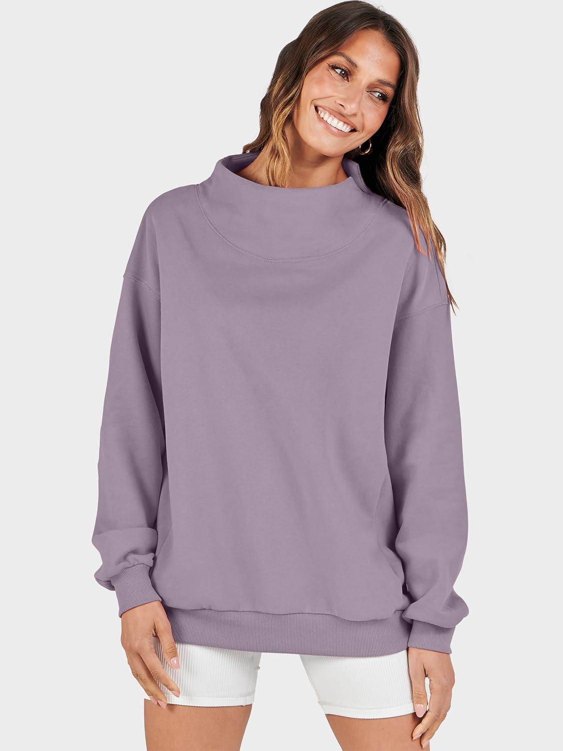 imageANRABESS Womens Oversized Sweatshirts Turtleneck Pullover Long Sleeve Hoodies Tops 2025 Fall Fashion Preppy OutfitsNutmeg