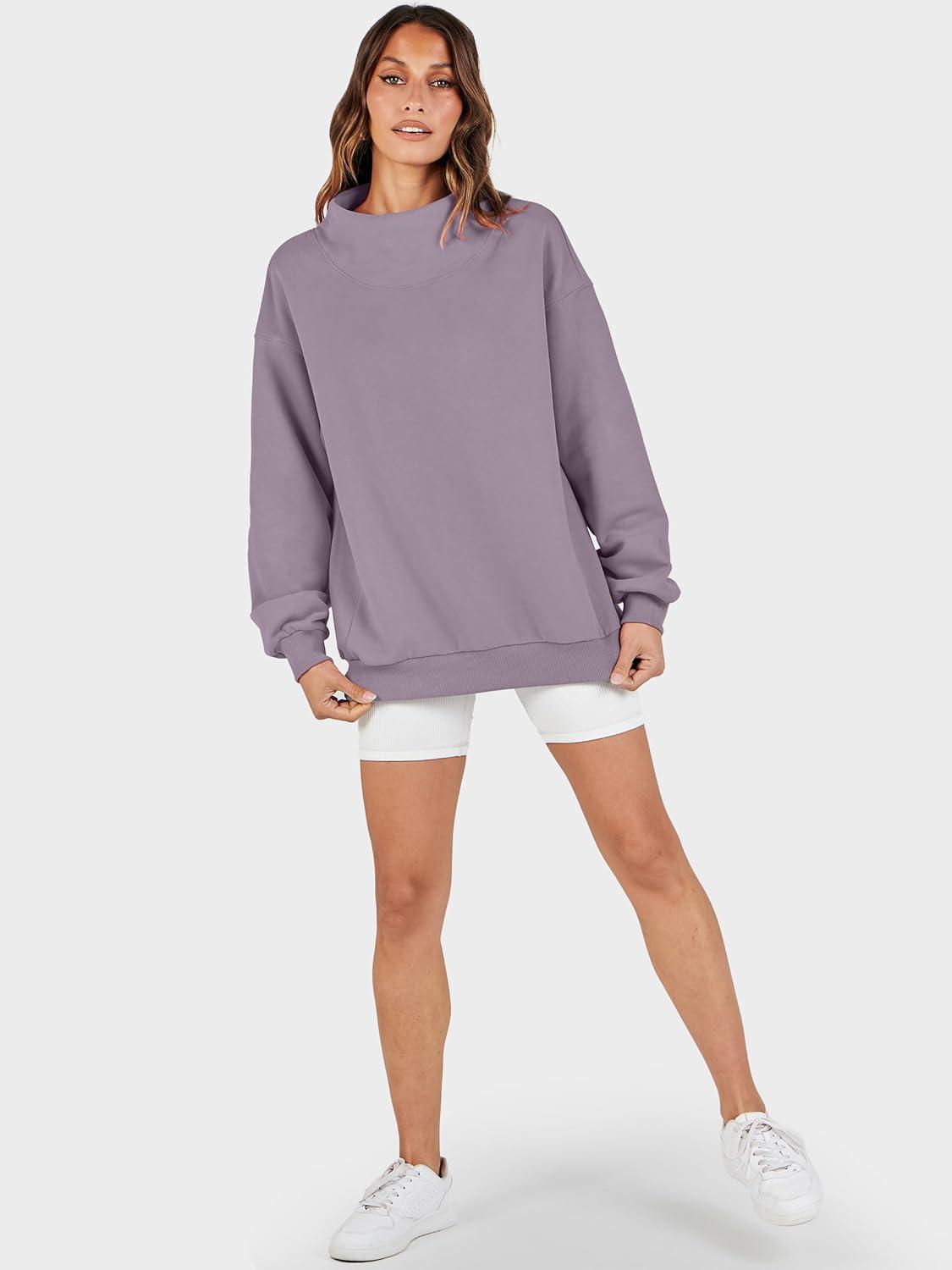 imageANRABESS Womens Oversized Sweatshirts Turtleneck Pullover Long Sleeve Hoodies Tops 2025 Fall Fashion Preppy OutfitsNutmeg