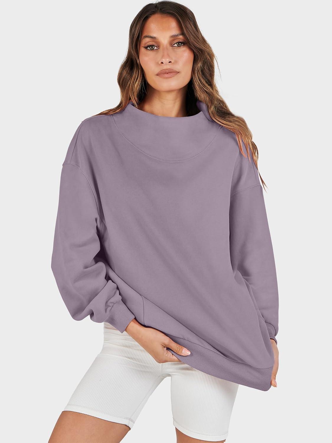 imageANRABESS Womens Oversized Sweatshirts Turtleneck Pullover Long Sleeve Hoodies Tops 2025 Fall Fashion Preppy OutfitsNutmeg