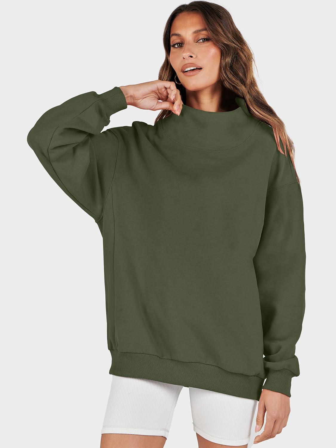 imageANRABESS Womens Oversized Sweatshirts Turtleneck Pullover Long Sleeve Hoodies Tops 2025 Fall Fashion Preppy OutfitsOlive