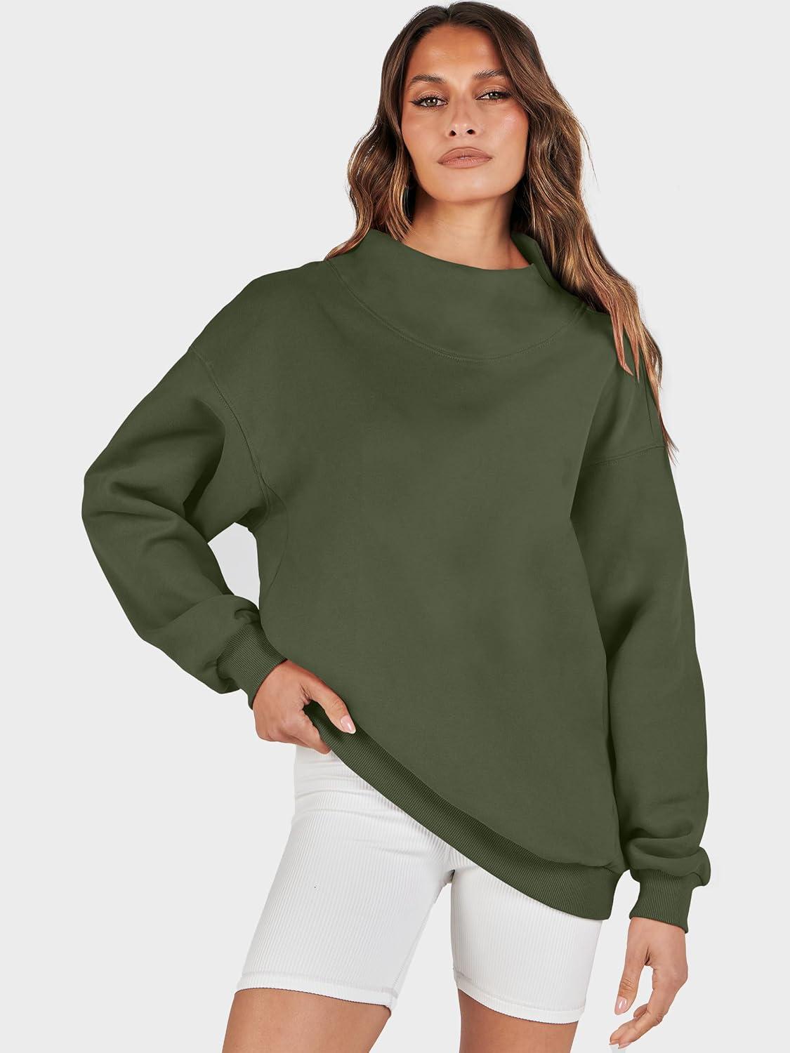 imageANRABESS Womens Oversized Sweatshirts Turtleneck Pullover Long Sleeve Hoodies Tops 2025 Fall Fashion Preppy OutfitsOlive
