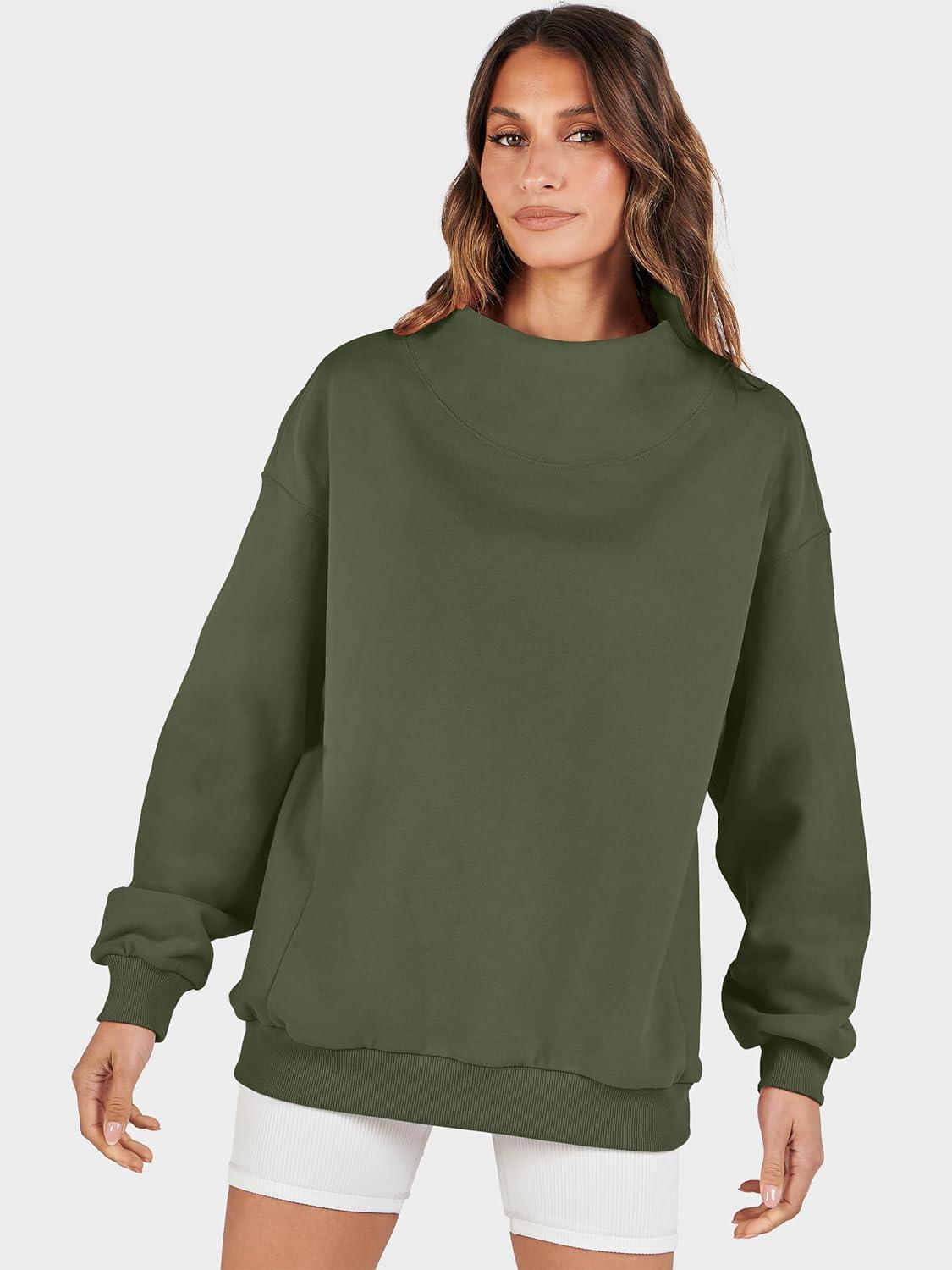 imageANRABESS Womens Oversized Sweatshirts Turtleneck Pullover Long Sleeve Hoodies Tops 2025 Fall Fashion Preppy OutfitsOlive