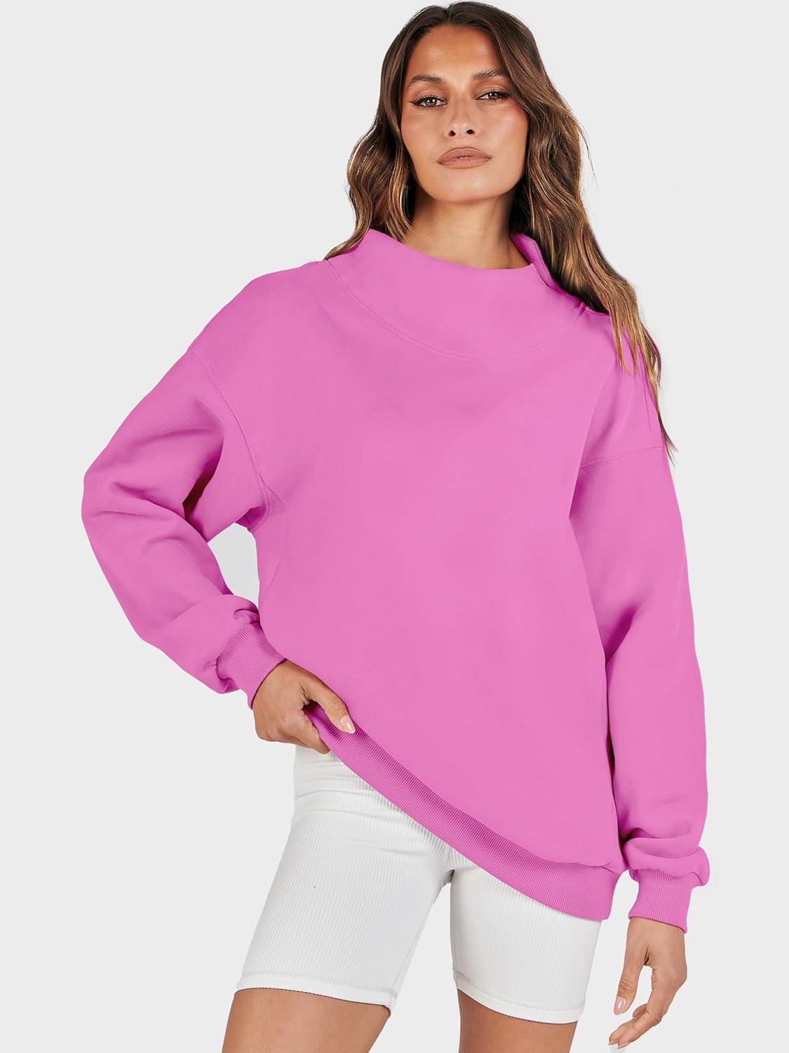 imageANRABESS Womens Oversized Sweatshirts Turtleneck Pullover Long Sleeve Hoodies Tops 2025 Fall Fashion Preppy OutfitsPink