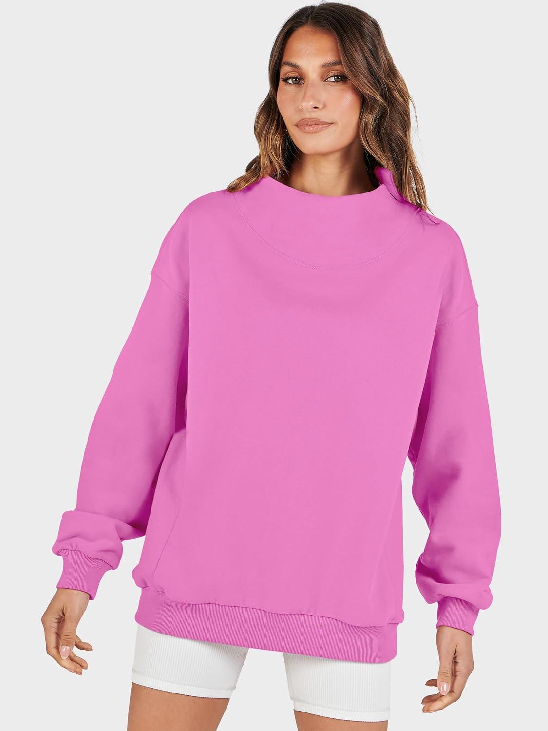 imageANRABESS Womens Oversized Sweatshirts Turtleneck Pullover Long Sleeve Hoodies Tops 2025 Fall Fashion Preppy OutfitsPink