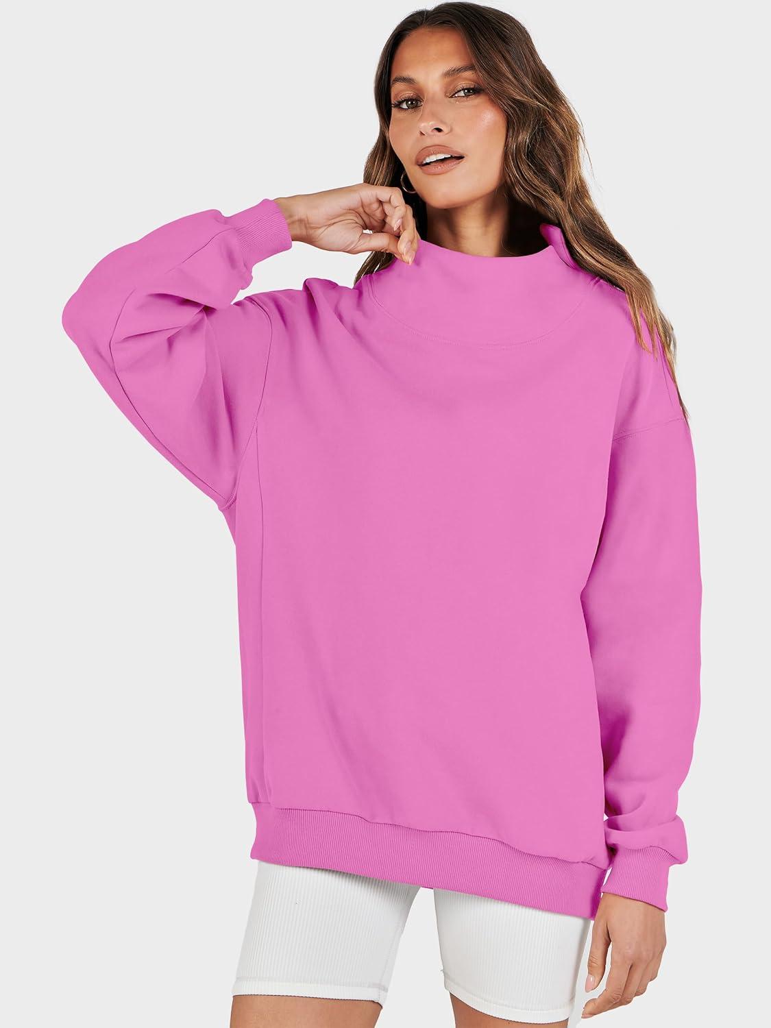 imageANRABESS Womens Oversized Sweatshirts Turtleneck Pullover Long Sleeve Hoodies Tops 2025 Fall Fashion Preppy OutfitsPink