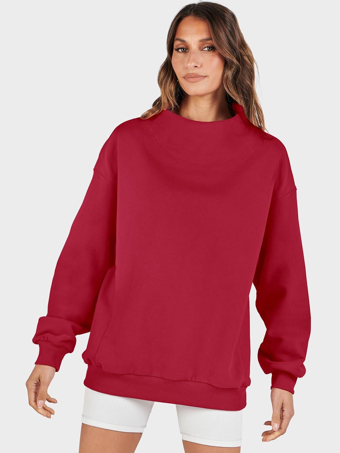 imageANRABESS Womens Oversized Sweatshirts Turtleneck Pullover Long Sleeve Hoodies Tops 2025 Fall Fashion Preppy OutfitsRed