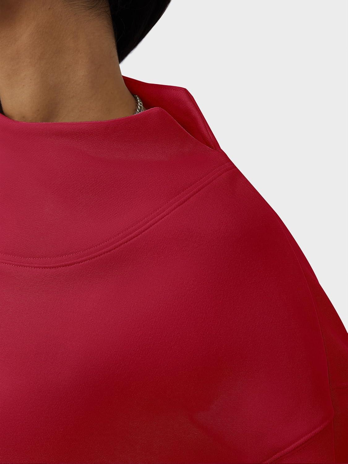 imageANRABESS Womens Oversized Sweatshirts Turtleneck Pullover Long Sleeve Hoodies Tops 2025 Fall Fashion Preppy OutfitsRed