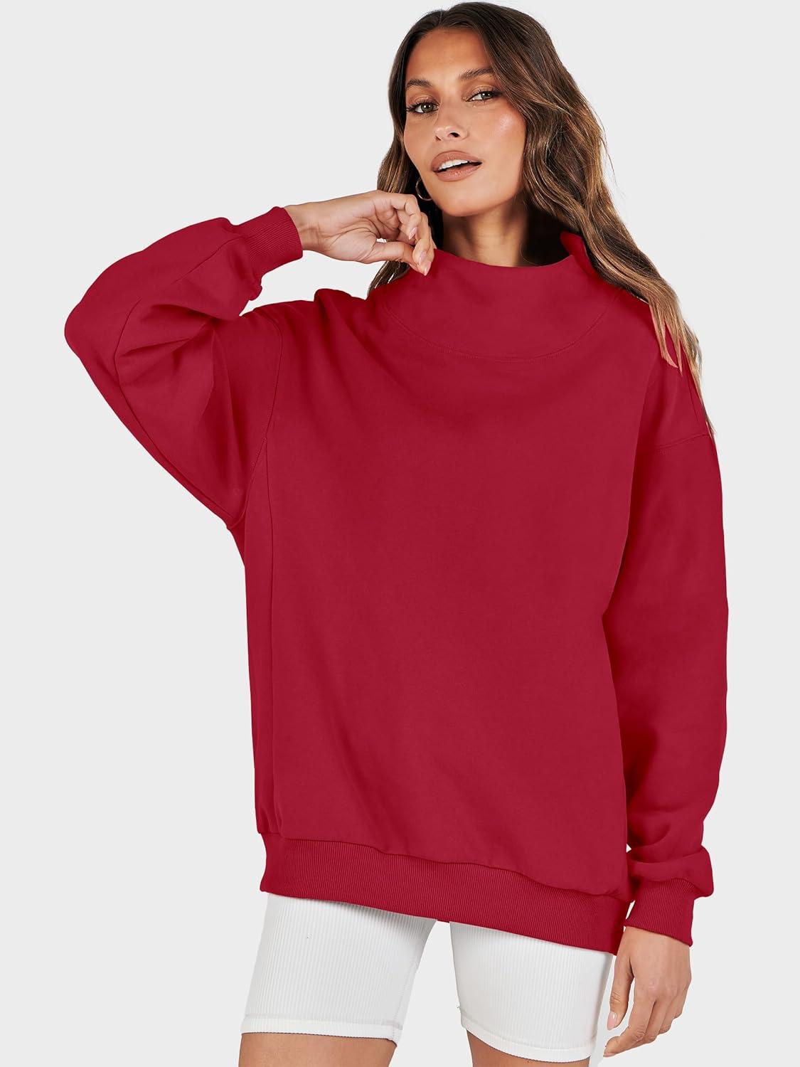 imageANRABESS Womens Oversized Sweatshirts Turtleneck Pullover Long Sleeve Hoodies Tops 2025 Fall Fashion Preppy OutfitsRed