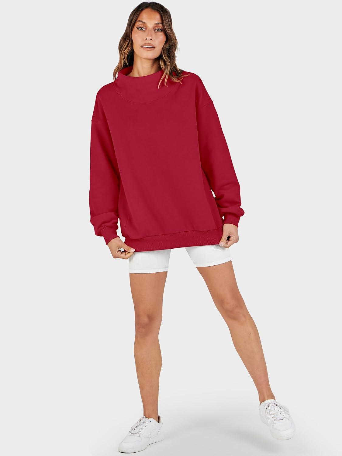 imageANRABESS Womens Oversized Sweatshirts Turtleneck Pullover Long Sleeve Hoodies Tops 2025 Fall Fashion Preppy OutfitsRed