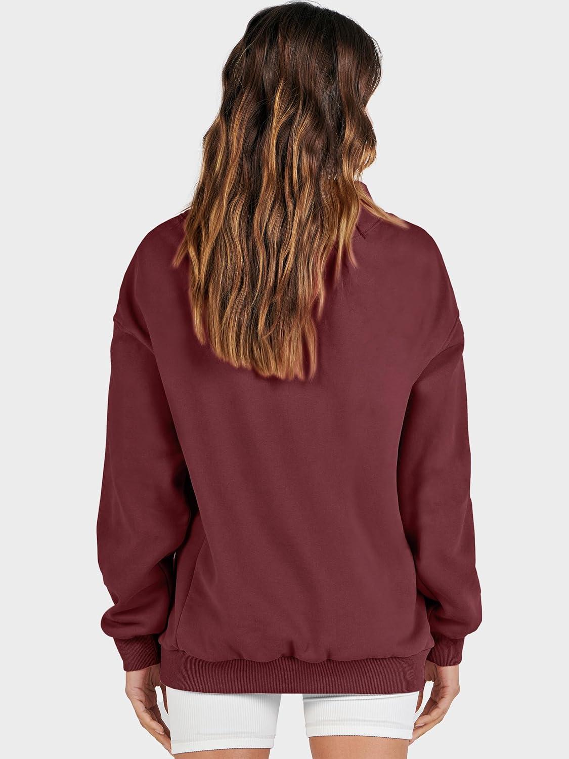 imageANRABESS Womens Oversized Sweatshirts Turtleneck Pullover Long Sleeve Hoodies Tops 2025 Fall Fashion Preppy OutfitsWine Red