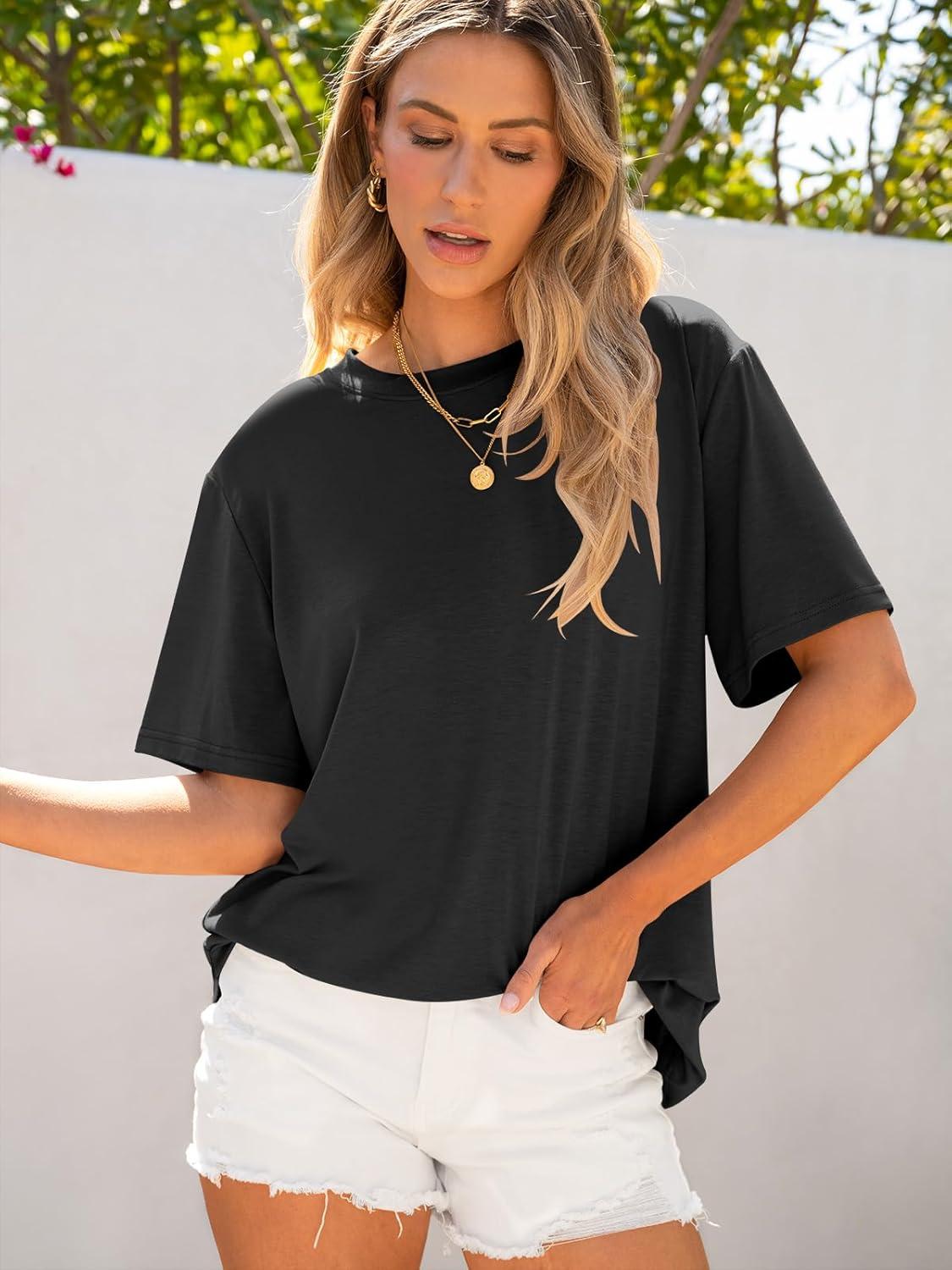 imageANRABESS Womens Oversized T Shirts Short Sleeve Crewneck Tops Casual Loose Basic Tee Shirts 2025 Summer Trendy OutfitsBlack